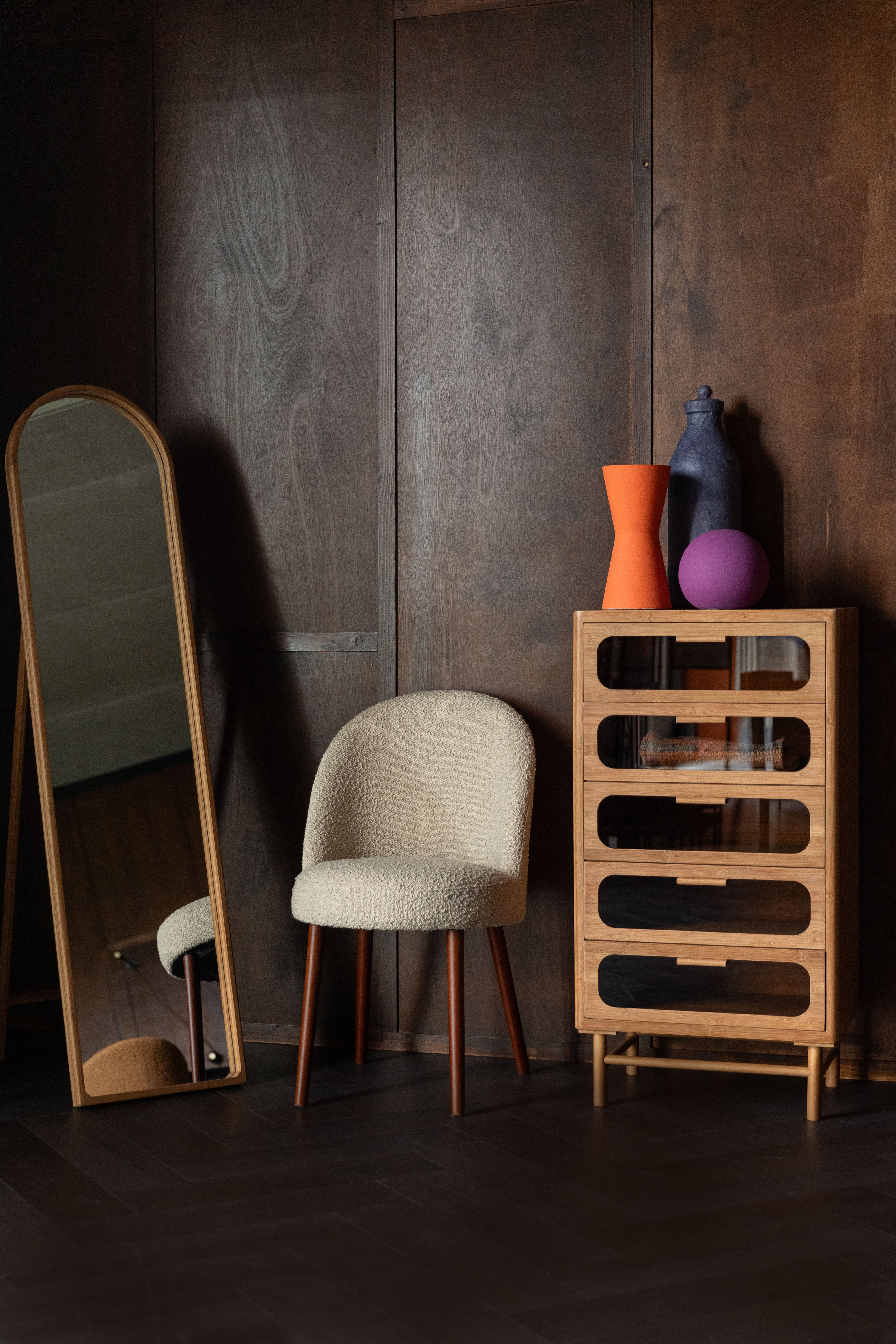 CAROUN mirror carbonized bamboo