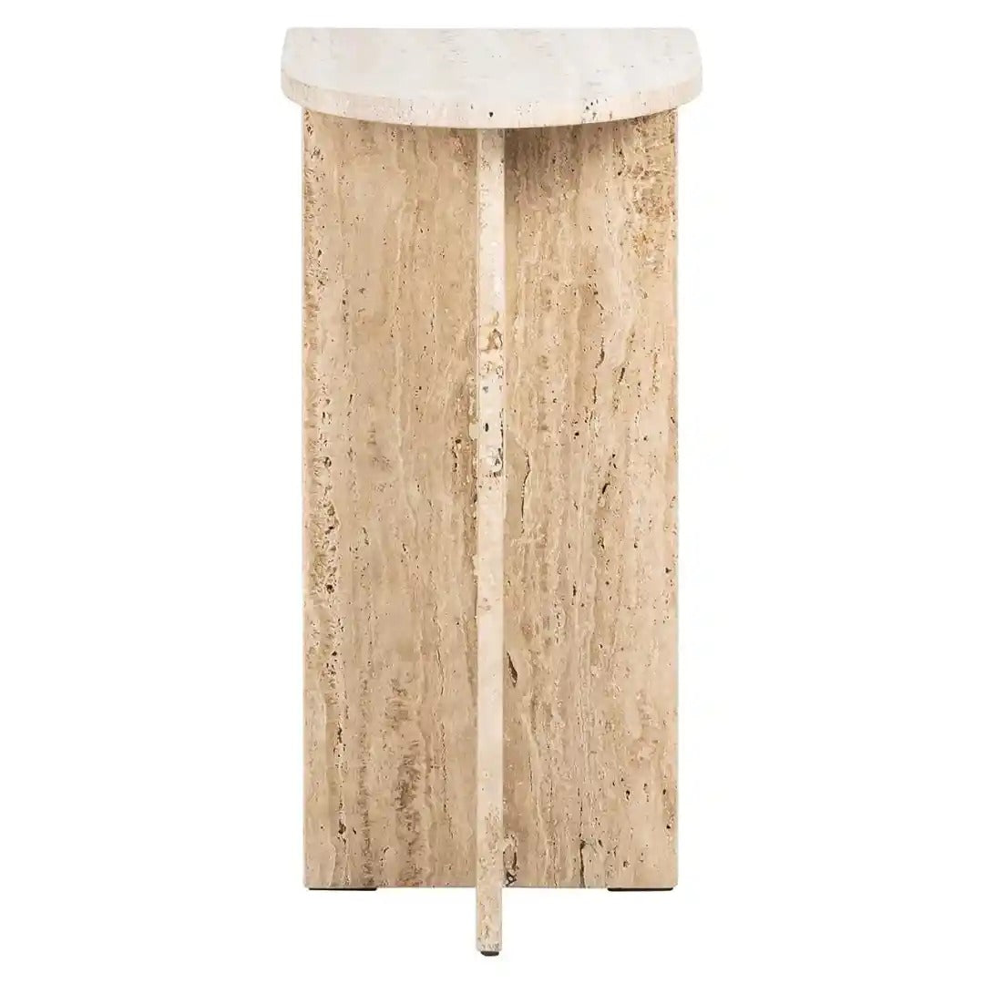 COSTELLO beige travertine side table