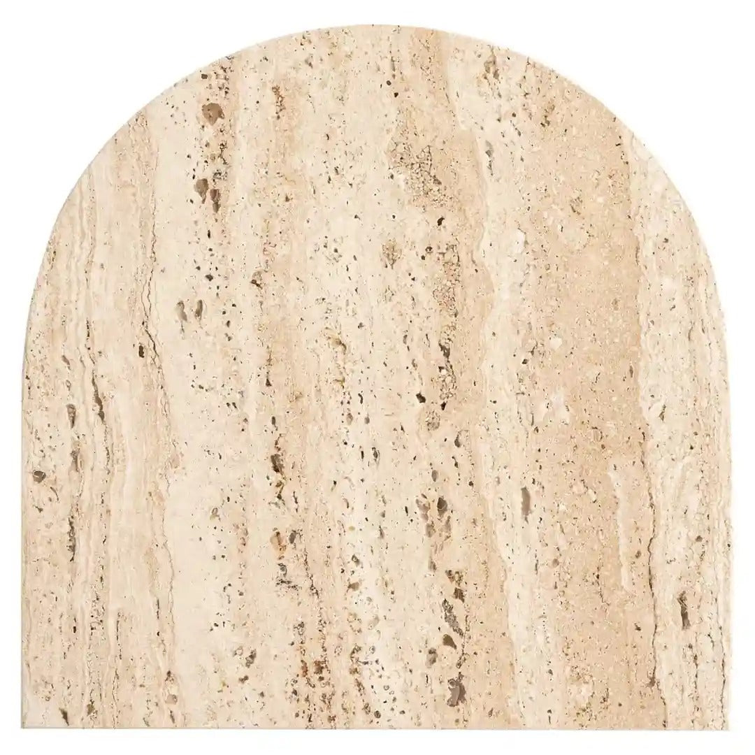 COSTELLO beige travertine side table