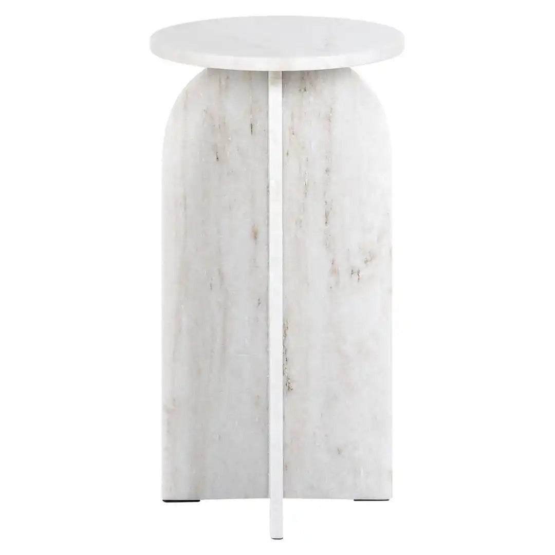 LUCIANO Side Table White Marble