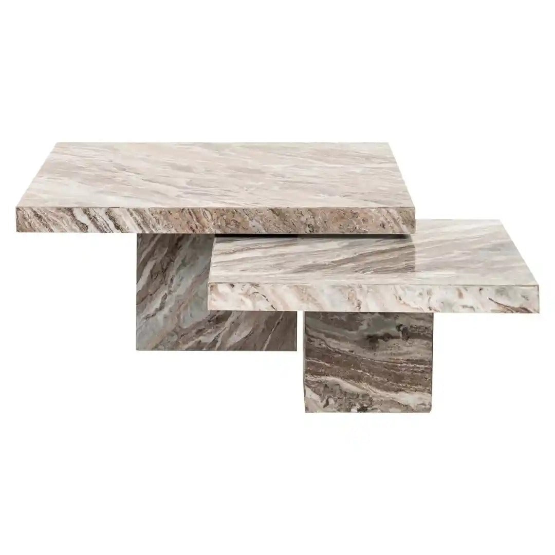 RASHFORD beige coffee table set