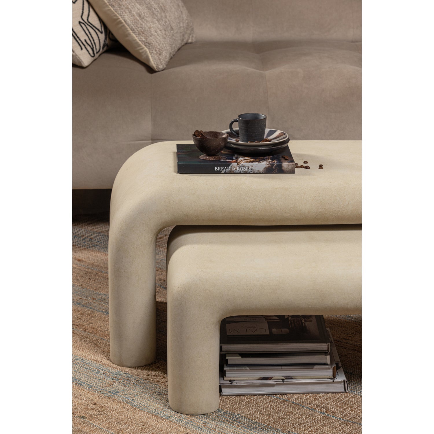 Beige table set