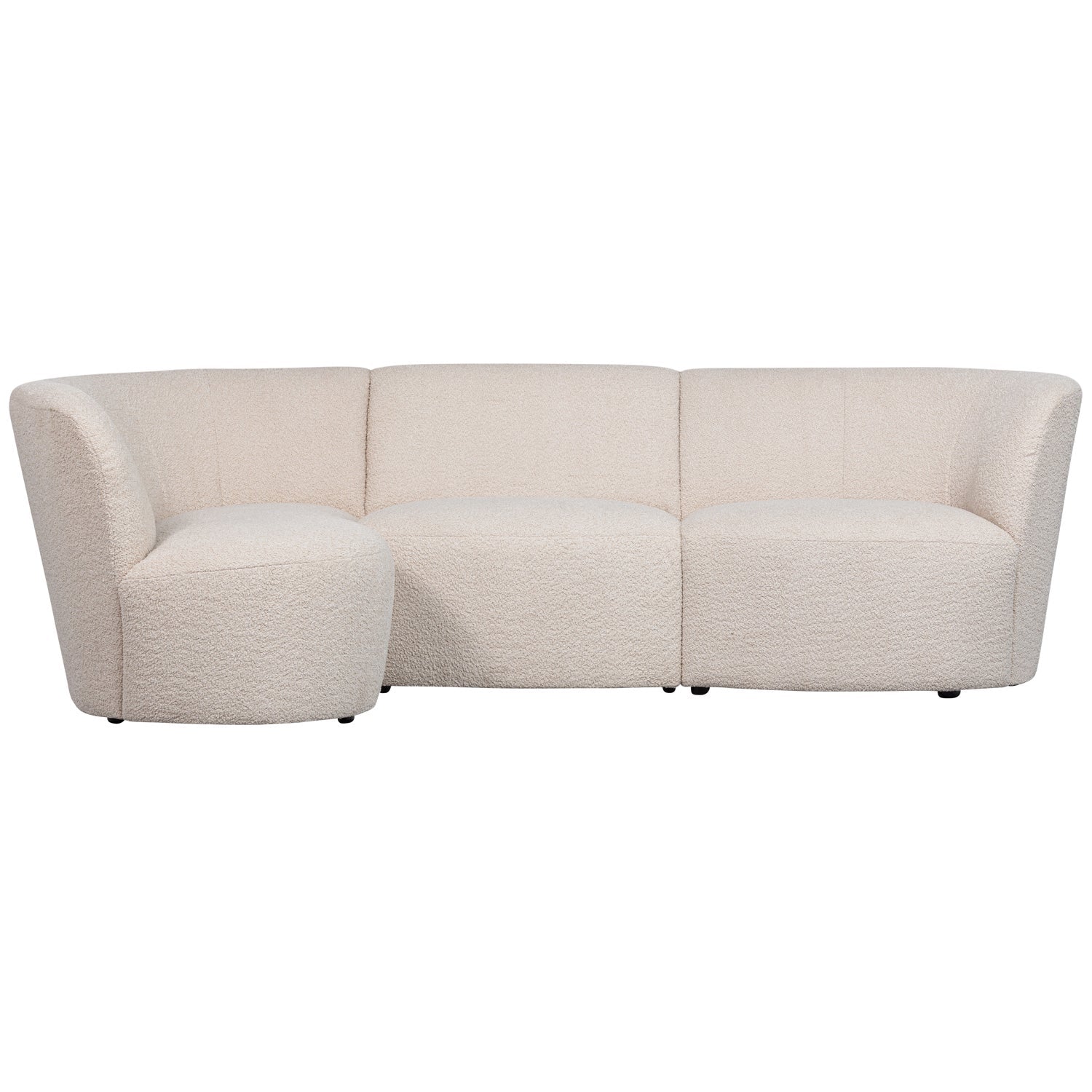 Left -hand corner Coco cream boucle