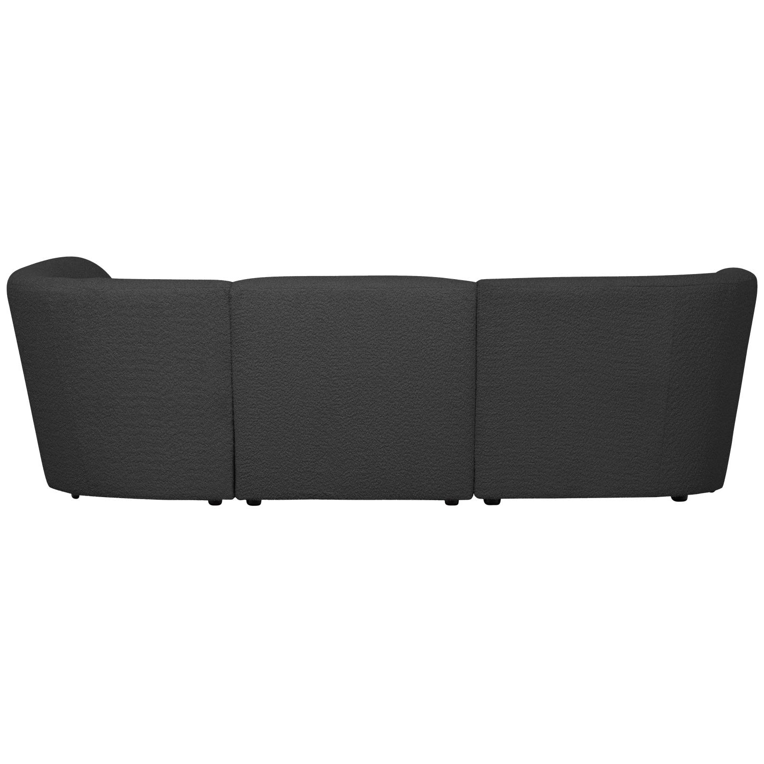 Right -sided corner Coco dark gray boucle