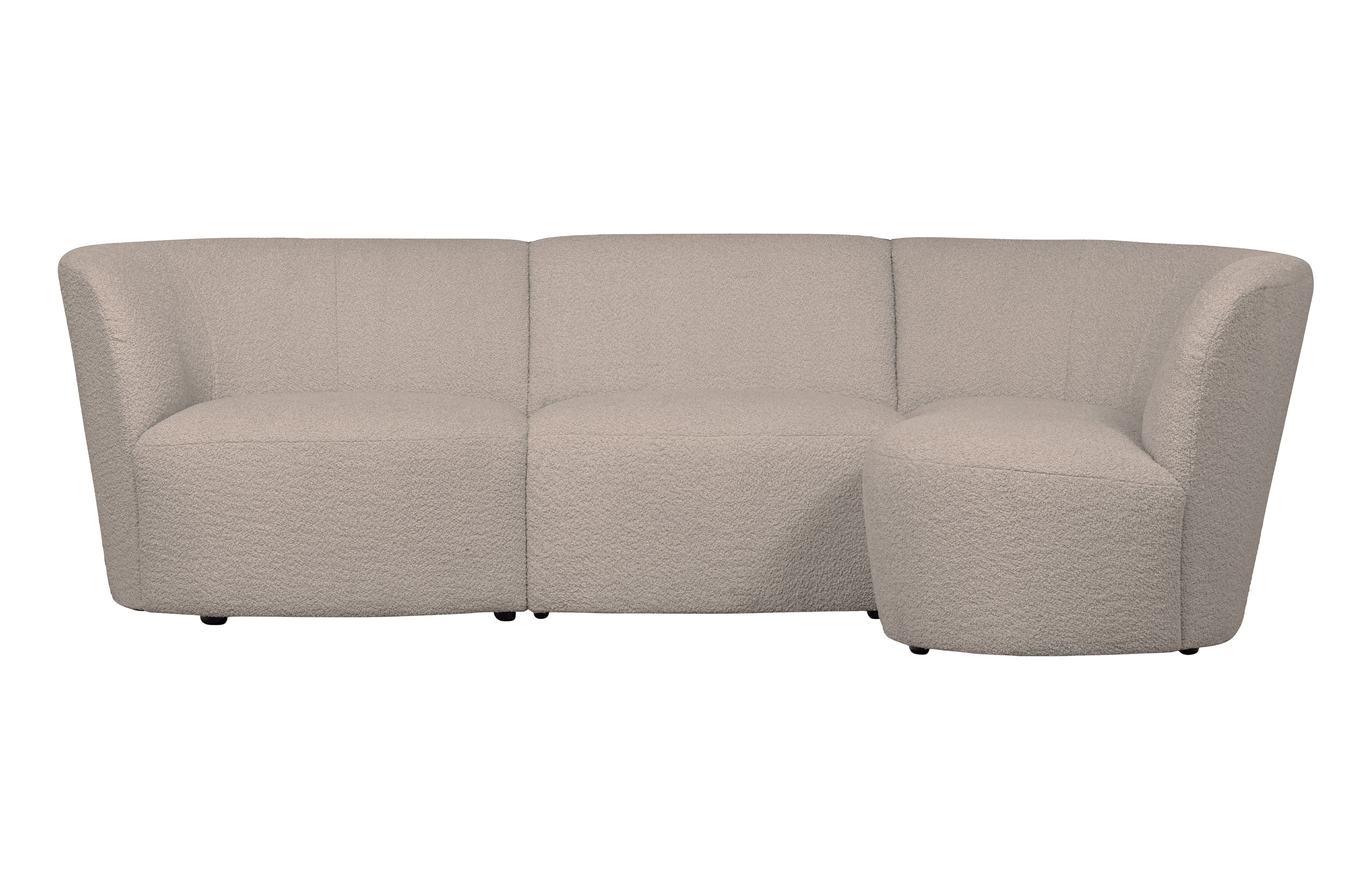 Right -sided corner Coco sand boucle