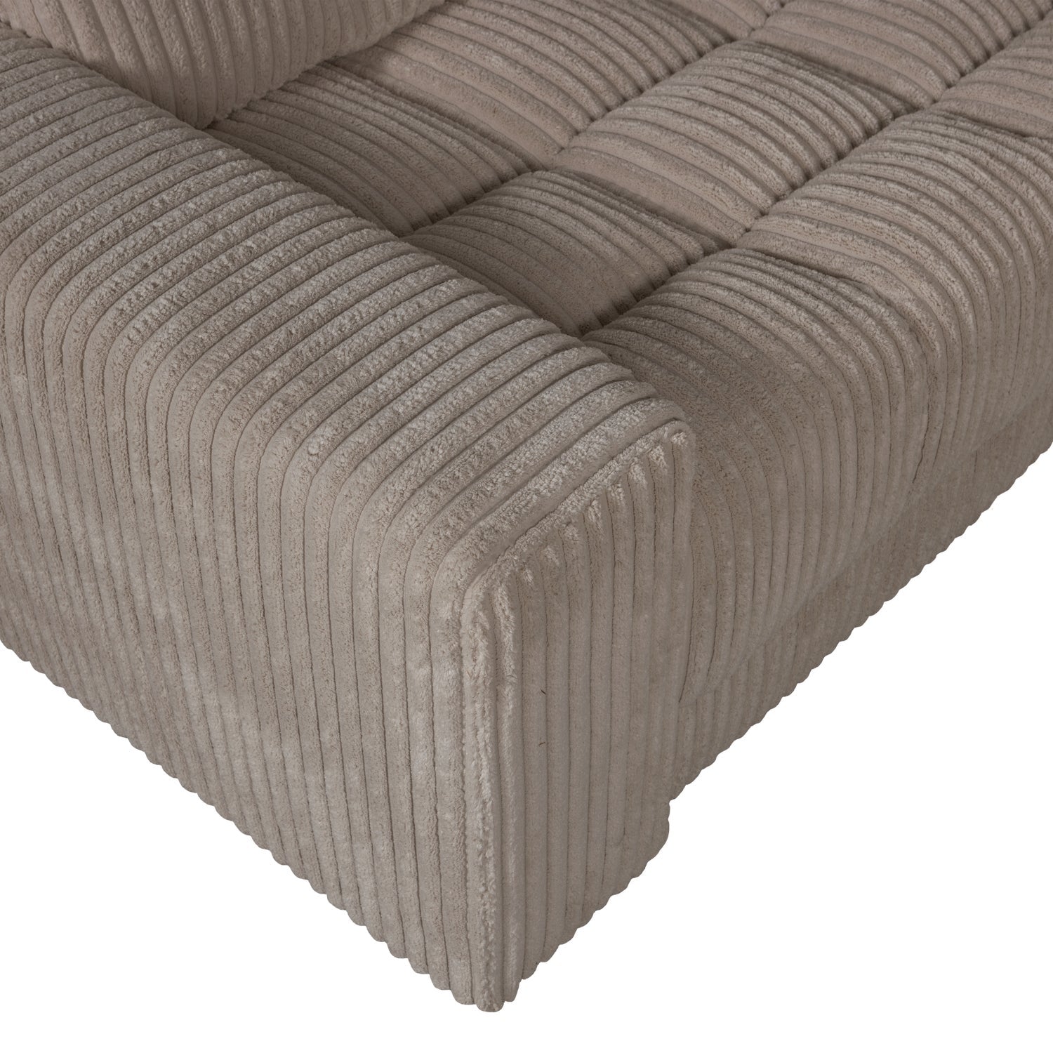 Left Corner Sofa SECOND DATE Brown Corduroy