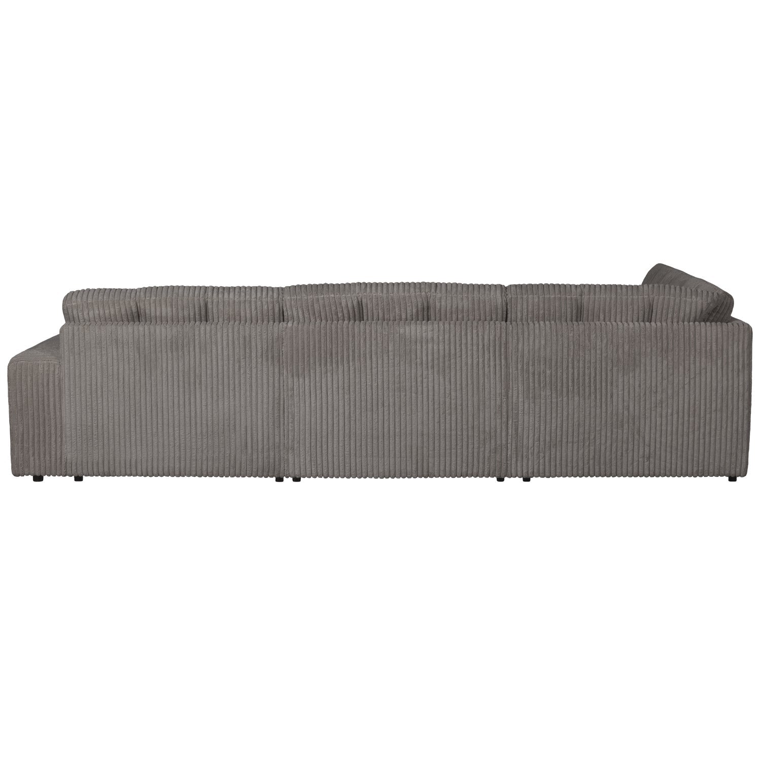 Linksseitiges Ecksofa SECOND DATE grauer Cordstoff