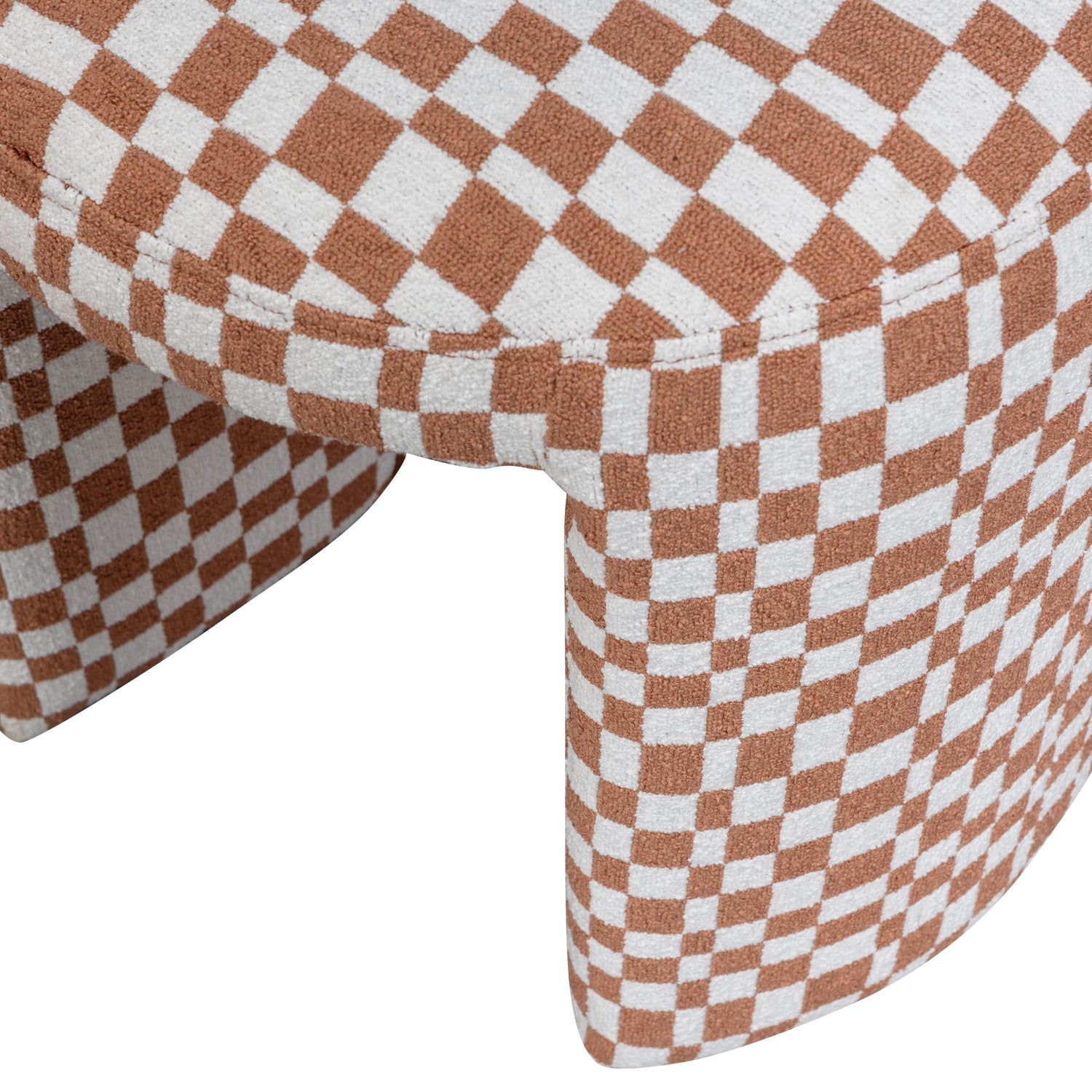 Charlie cream stool with orange