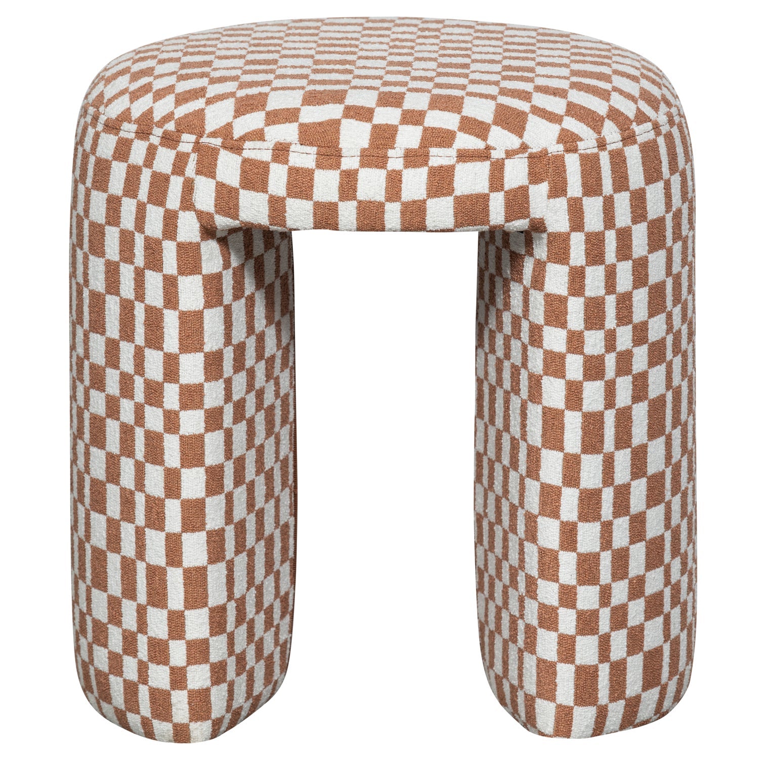 Charlie cream stool with orange