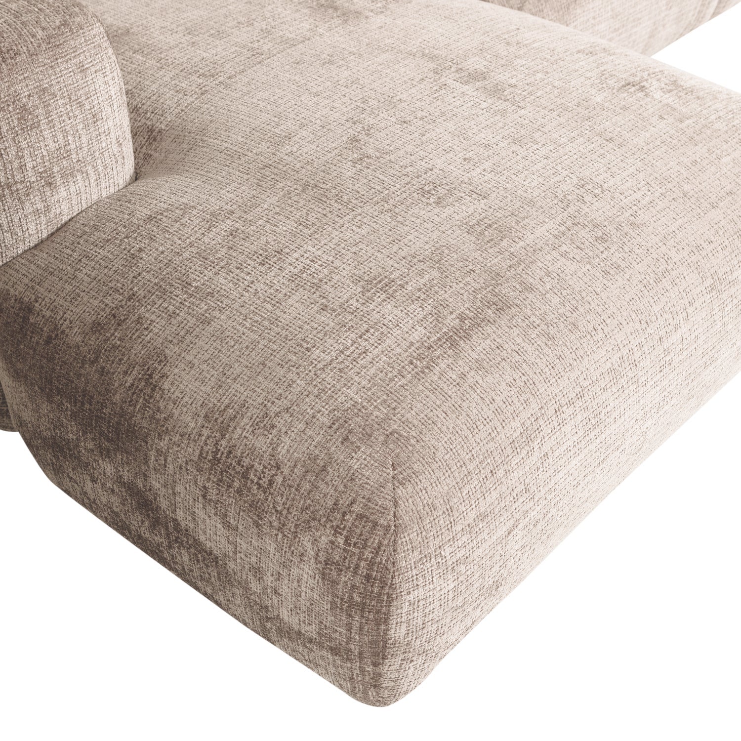 Left-facing modular CLOUD corner sofa in beige