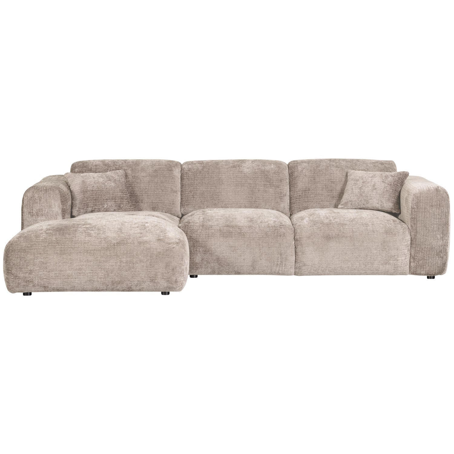 Left-facing modular CLOUD corner sofa in beige