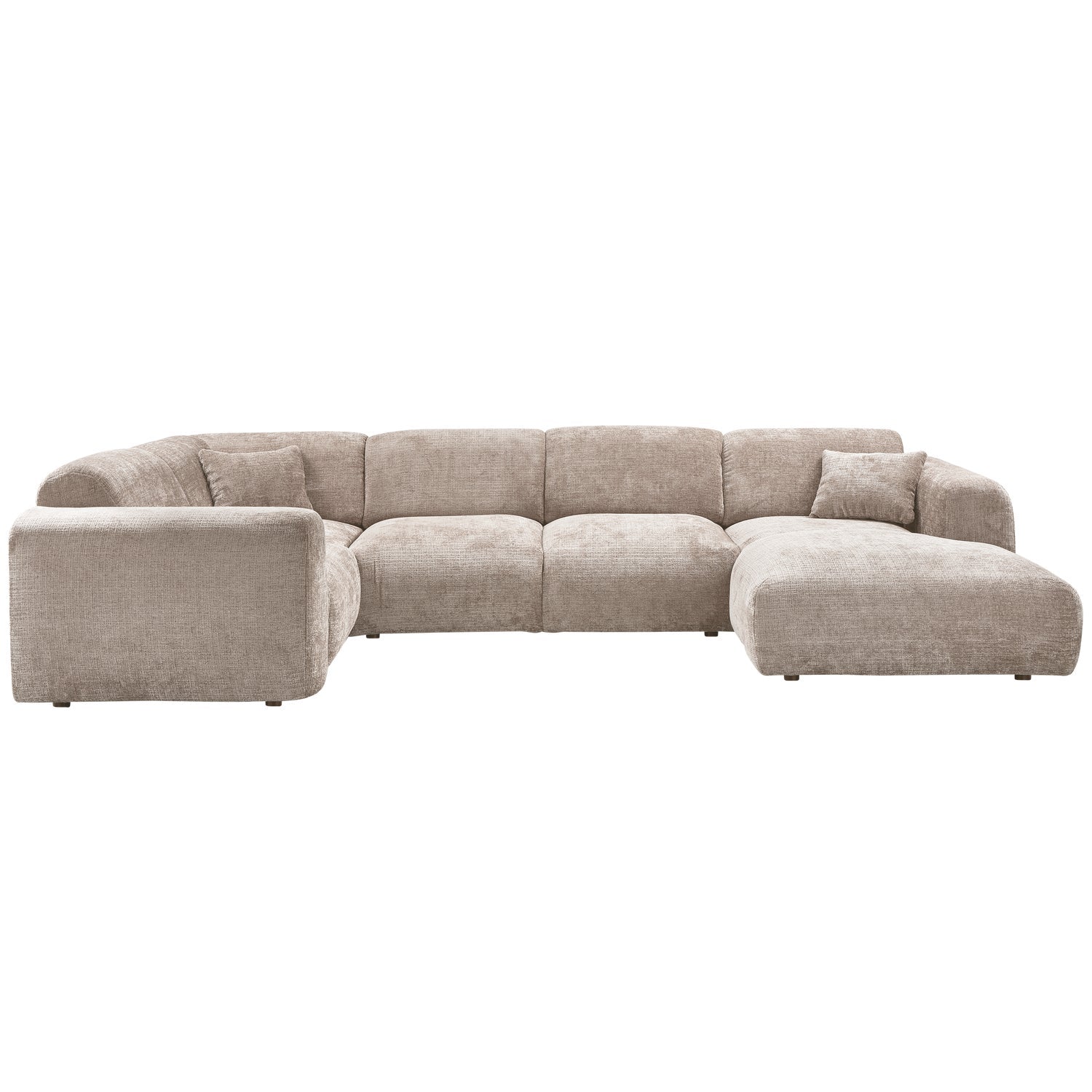 Left-facing panoramic corner sofa CLOUD in beige