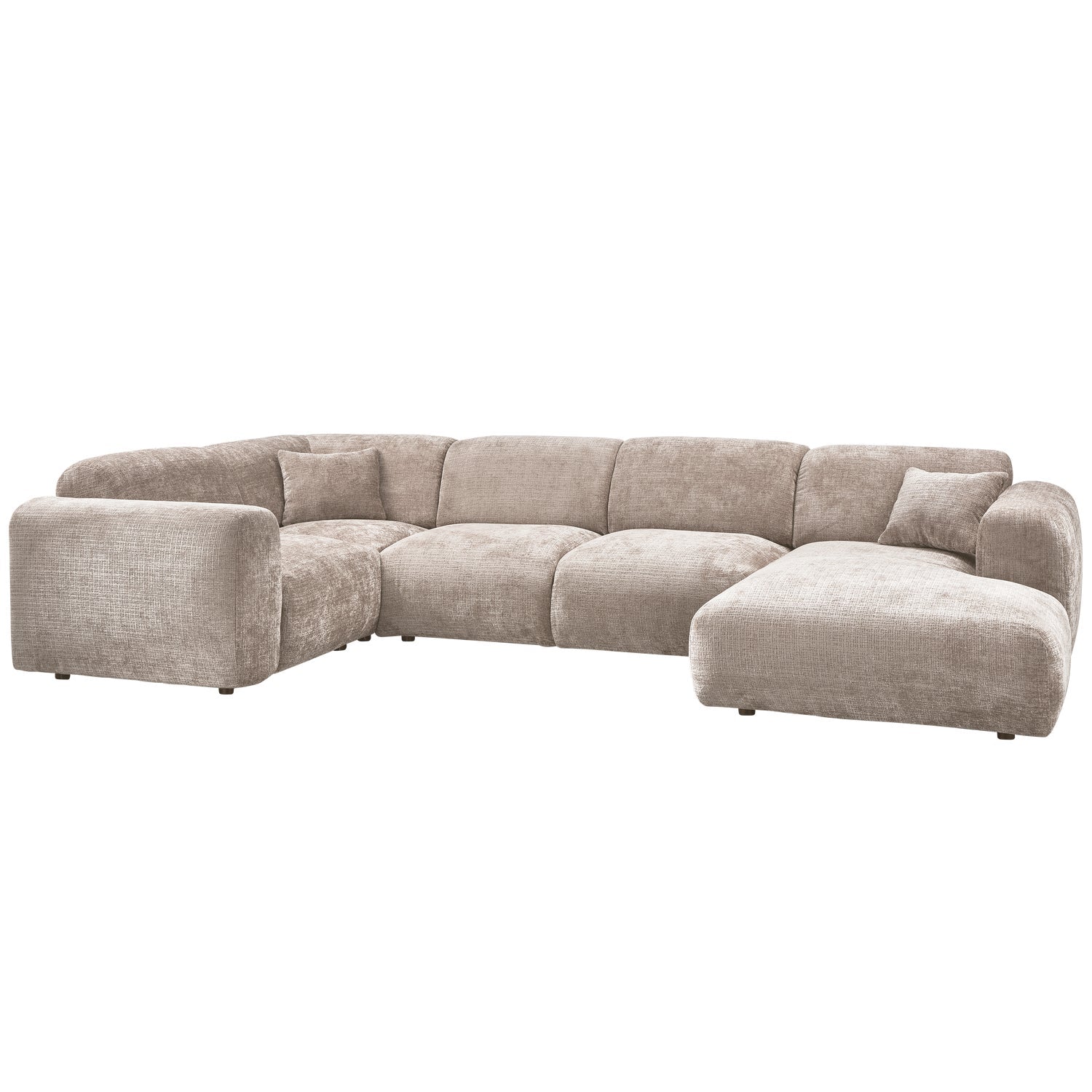 Left-facing panoramic corner sofa CLOUD in beige