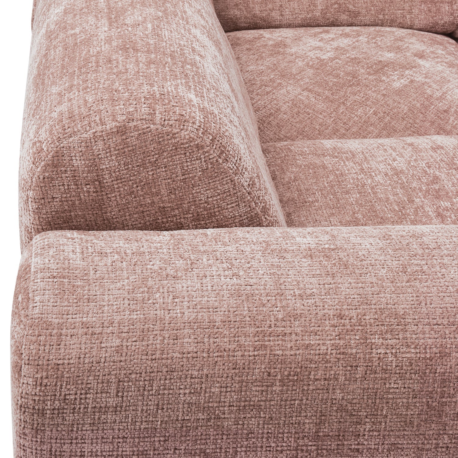 Left-facing panoramic corner sofa CLOUD in pink