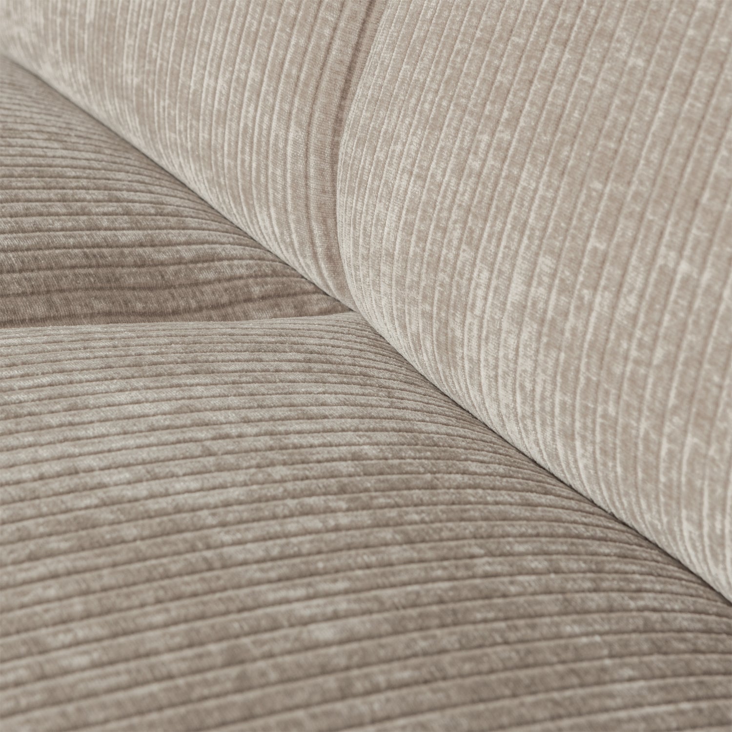 Modulares Sofa MOJO - 1-sitziges Element in dunkelsandfarbener Cord-Optik