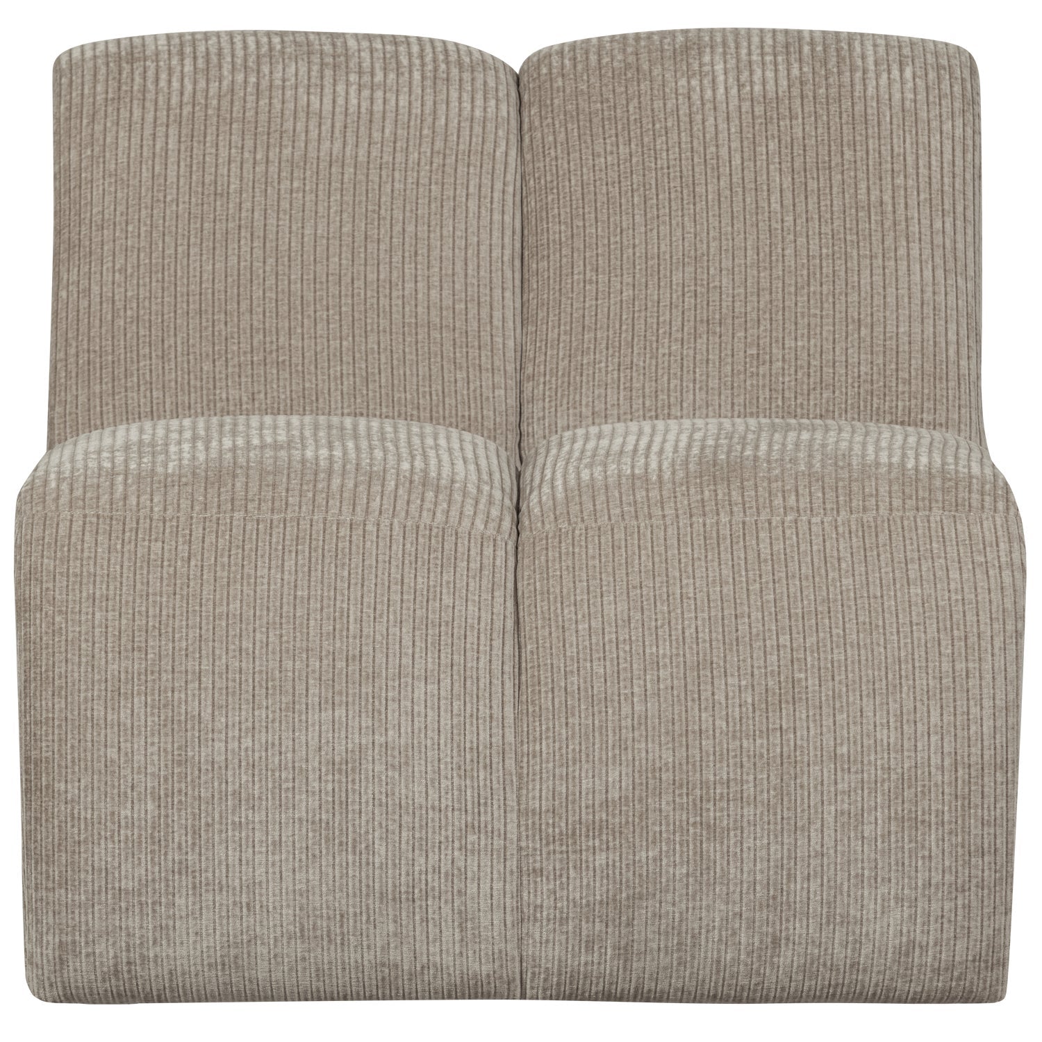 Modulares Sofa MOJO - 1-sitziges Element in dunkelsandfarbener Cord-Optik
