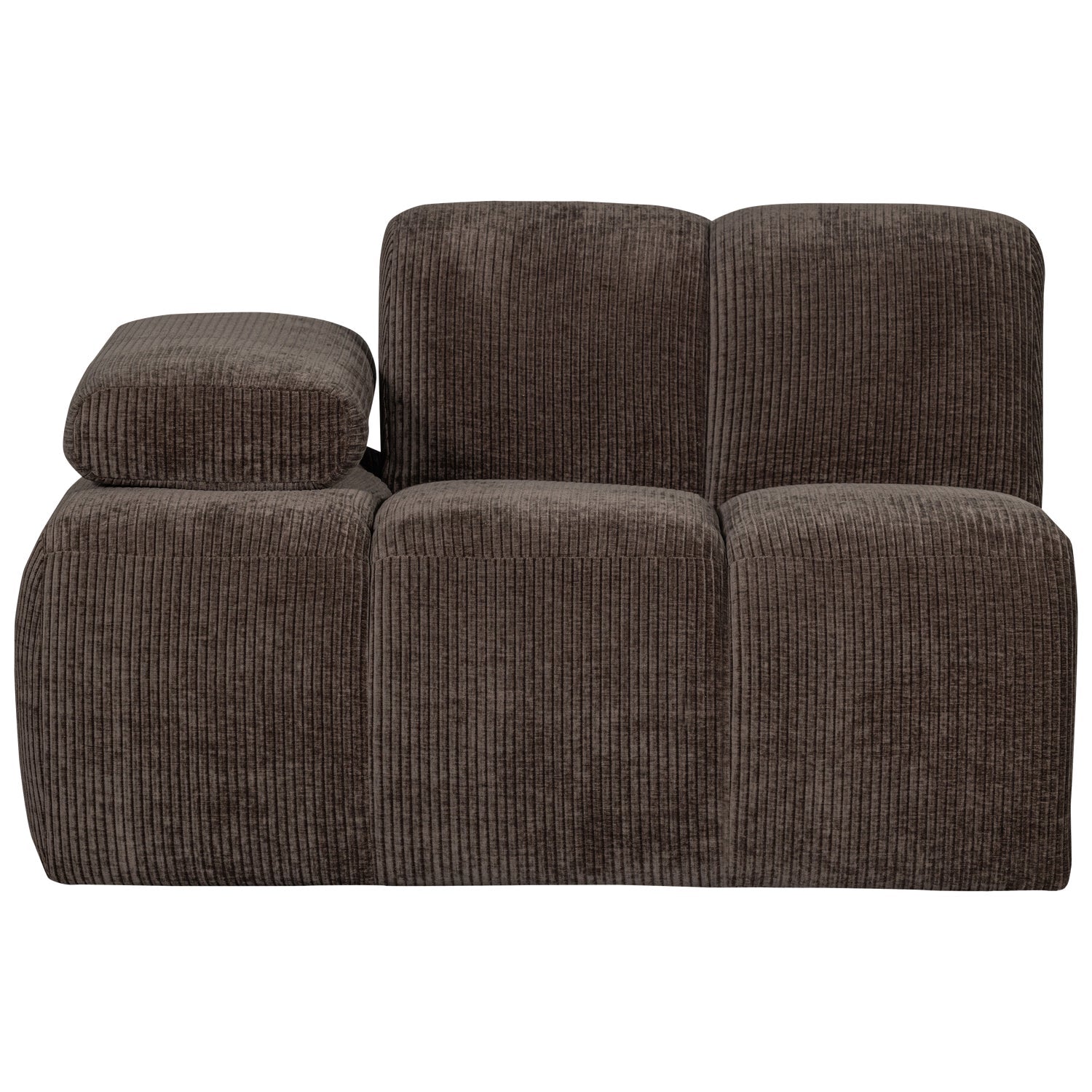 MOJO modular sofa - left element dark brown corduroy