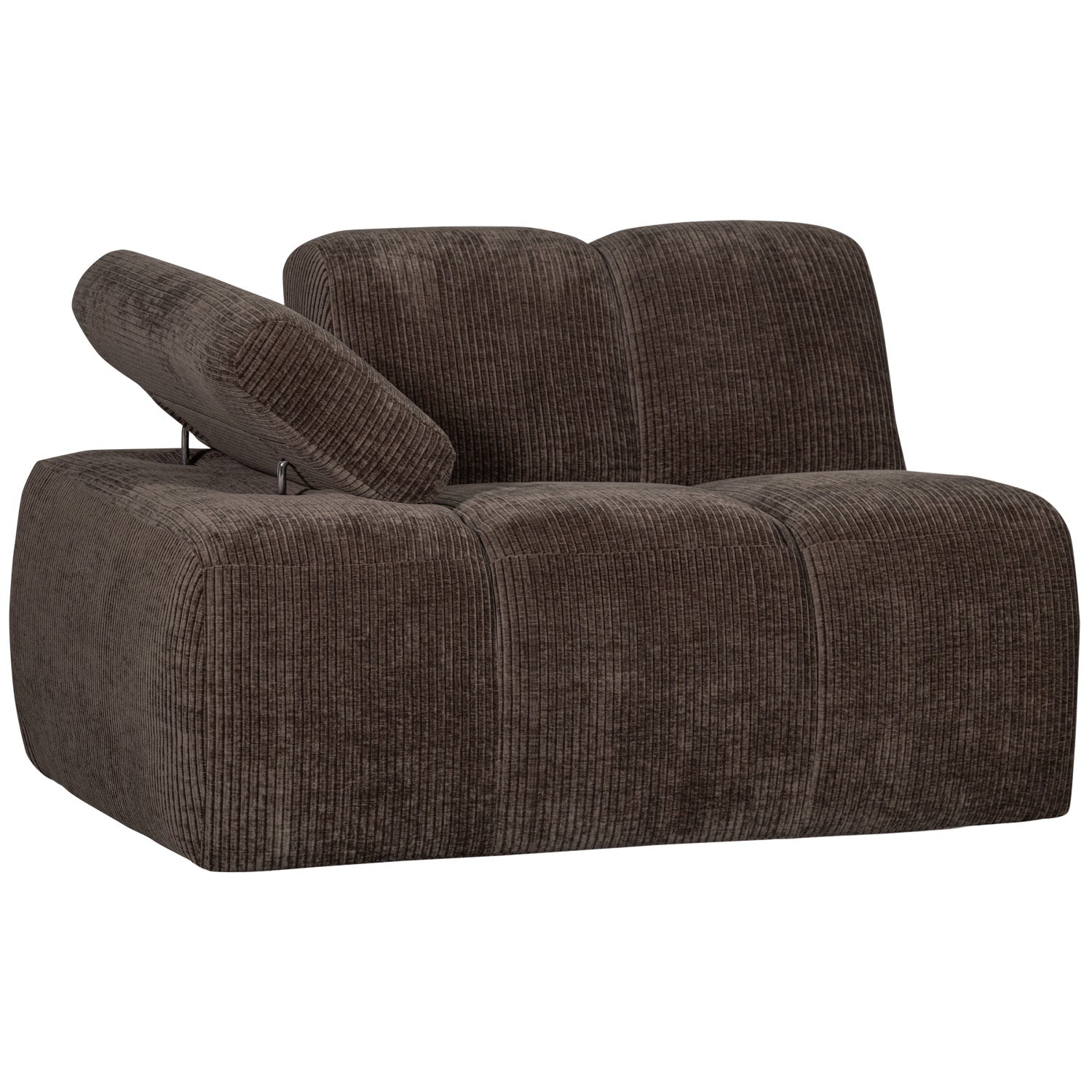 MOJO modular sofa - left element dark brown corduroy