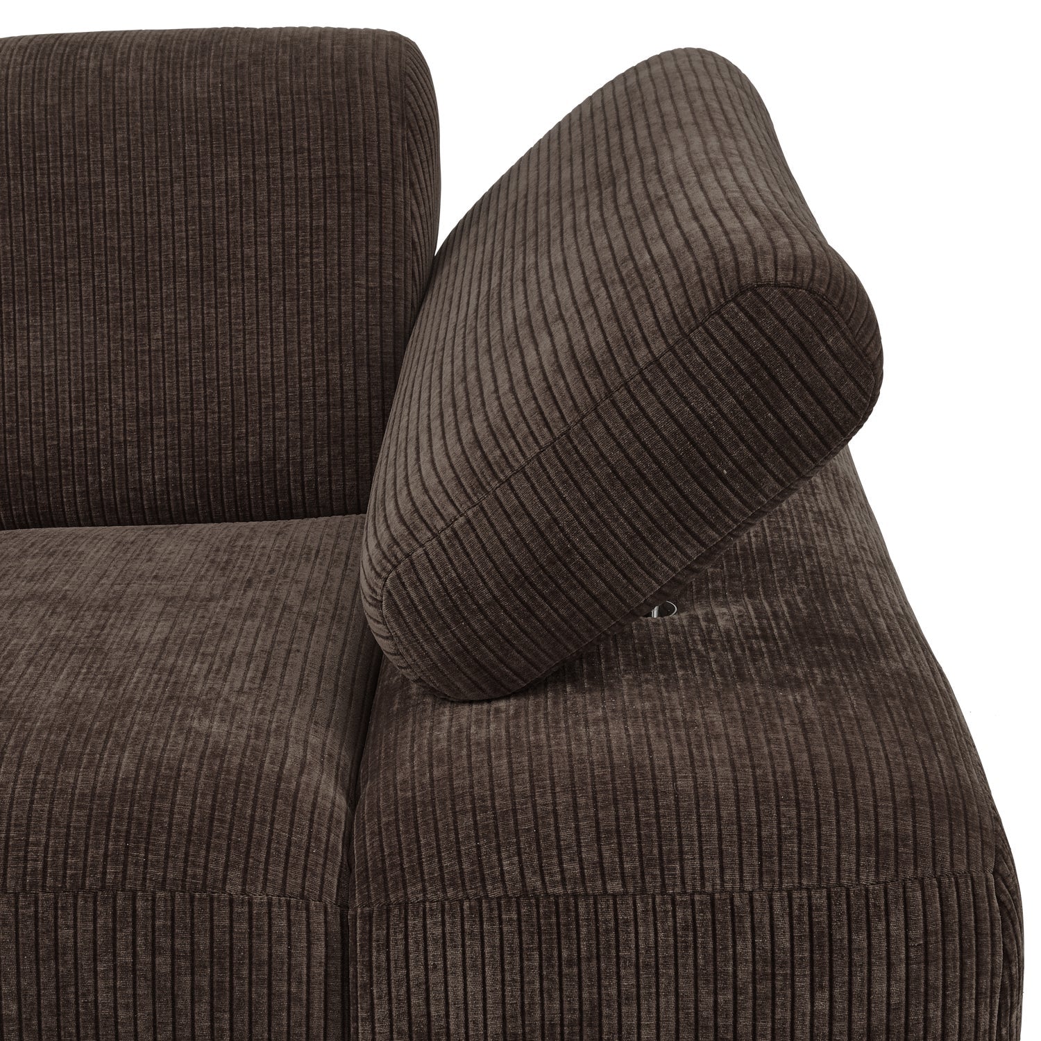 Modulares Sofa MOJO - rechte Element in dunkelbraunem Cord