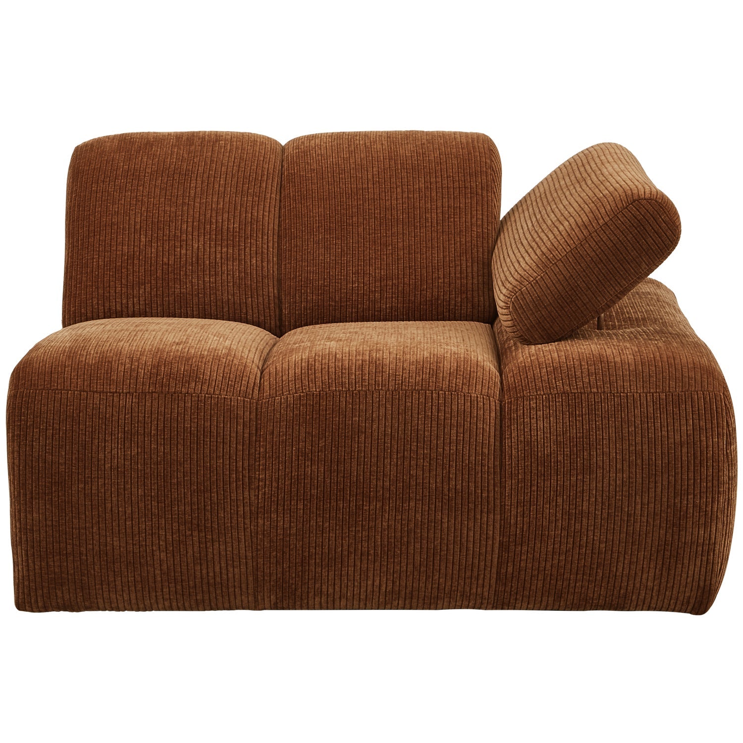 Modulares Sofa MOJO - rechte Element braunes Cord