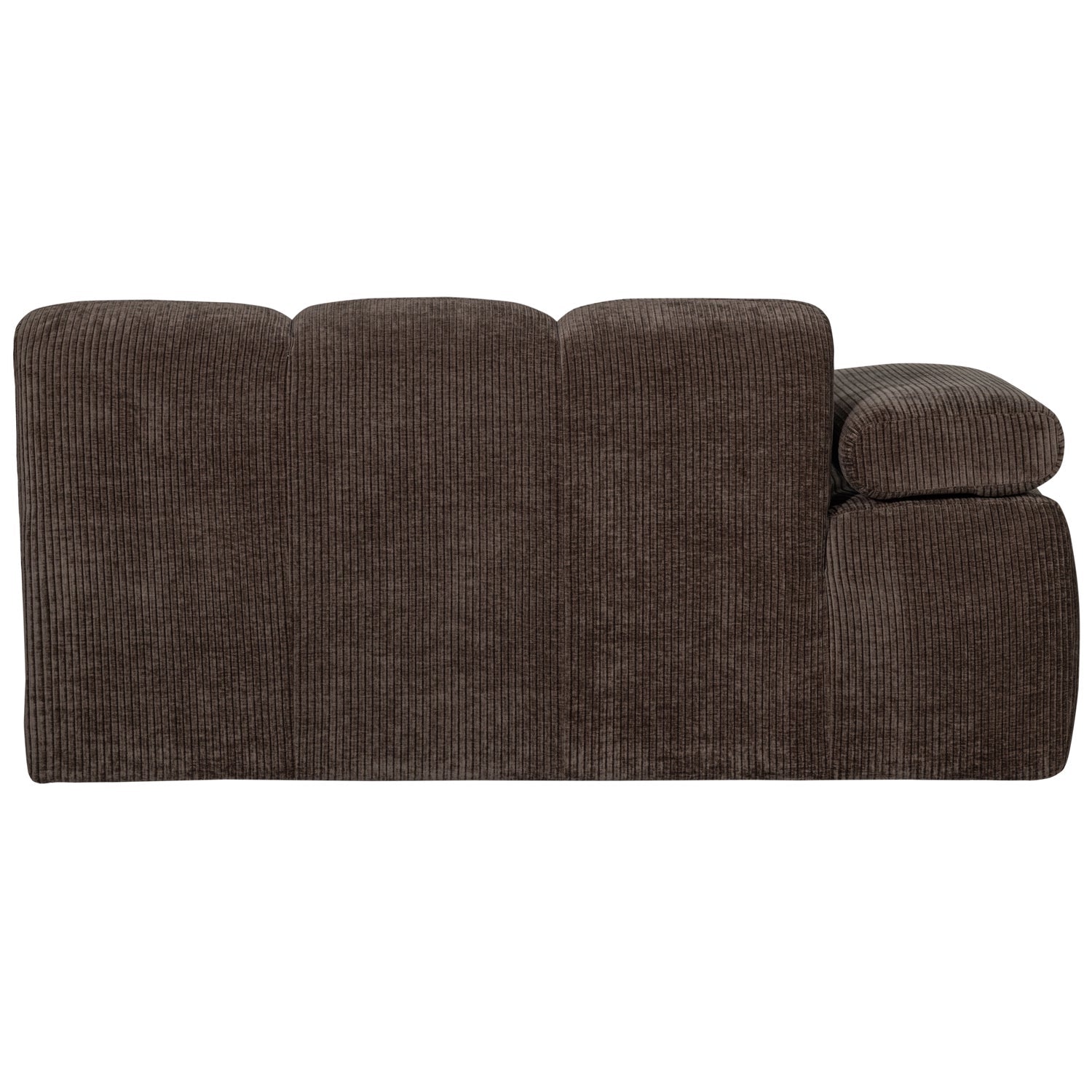 MOJO modular sofa - 1.5-seater left-sided dark brown corduroy element