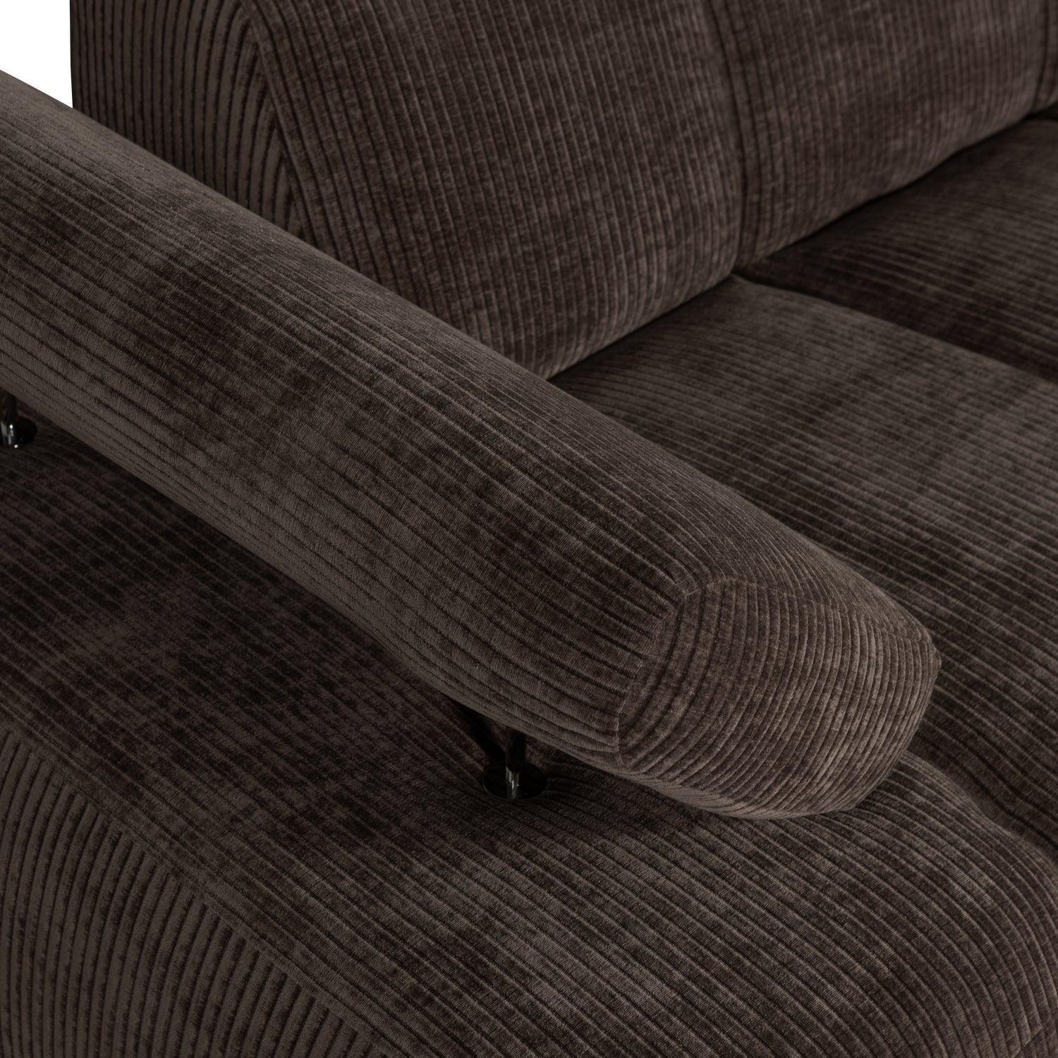 MOJO modular sofa - 1.5-seater left-sided dark brown corduroy element