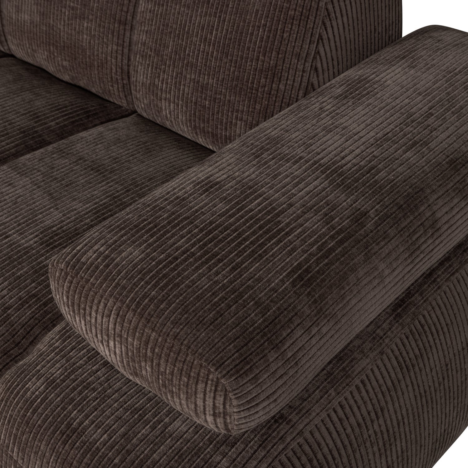 MOJO modular sofa - 1.5-seater right-hand dark brown corduroy element