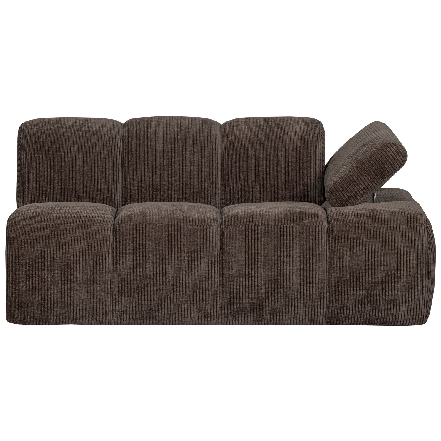 MOJO modular sofa - 1.5-seater right-hand dark brown corduroy element