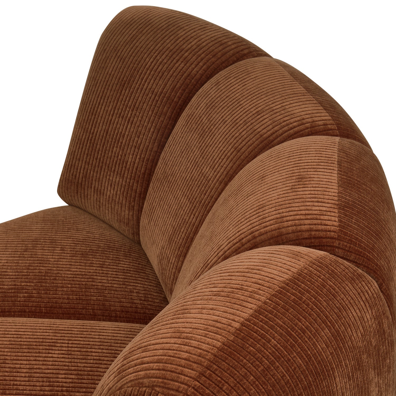 Modulsofa MOJO - braunes Cord-Eckelement