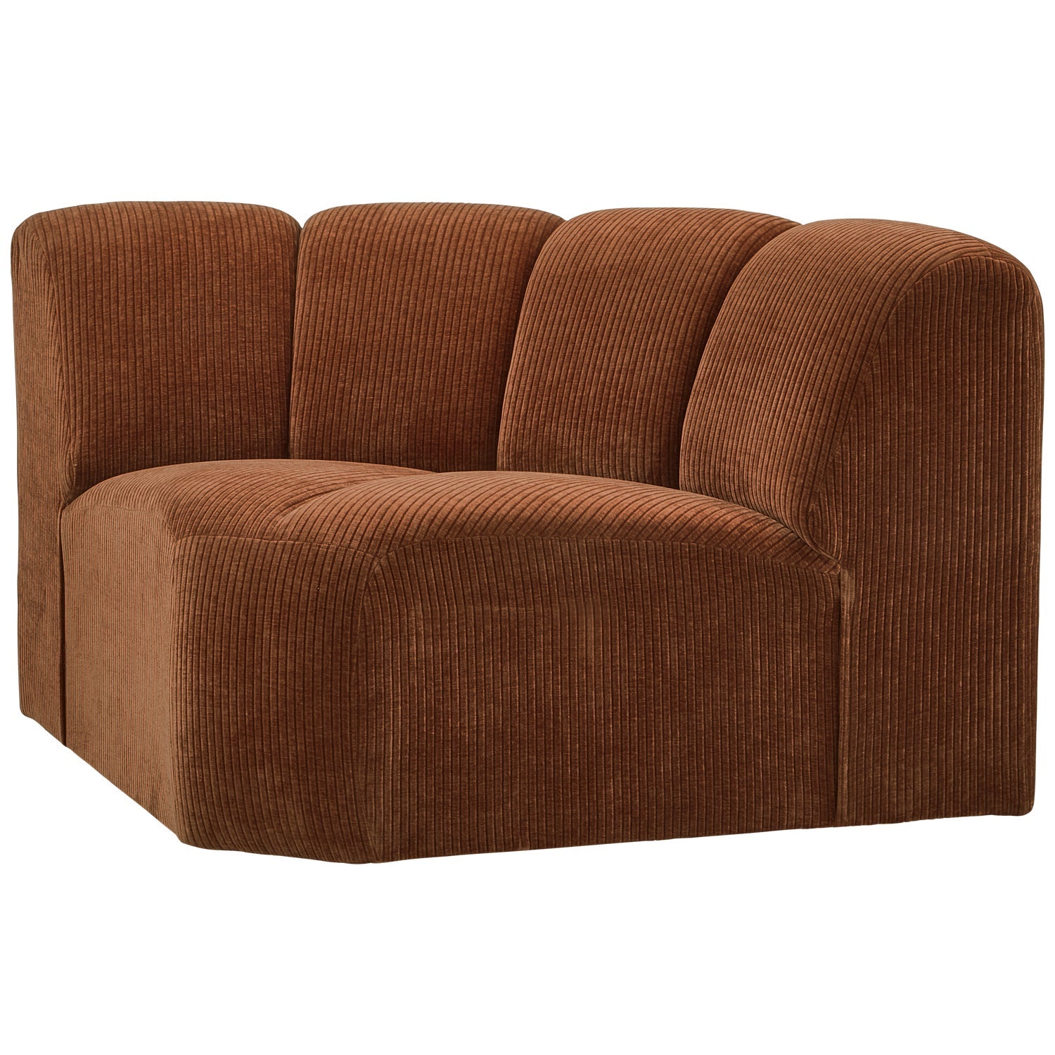 Modulsofa MOJO - braunes Cord-Eckelement