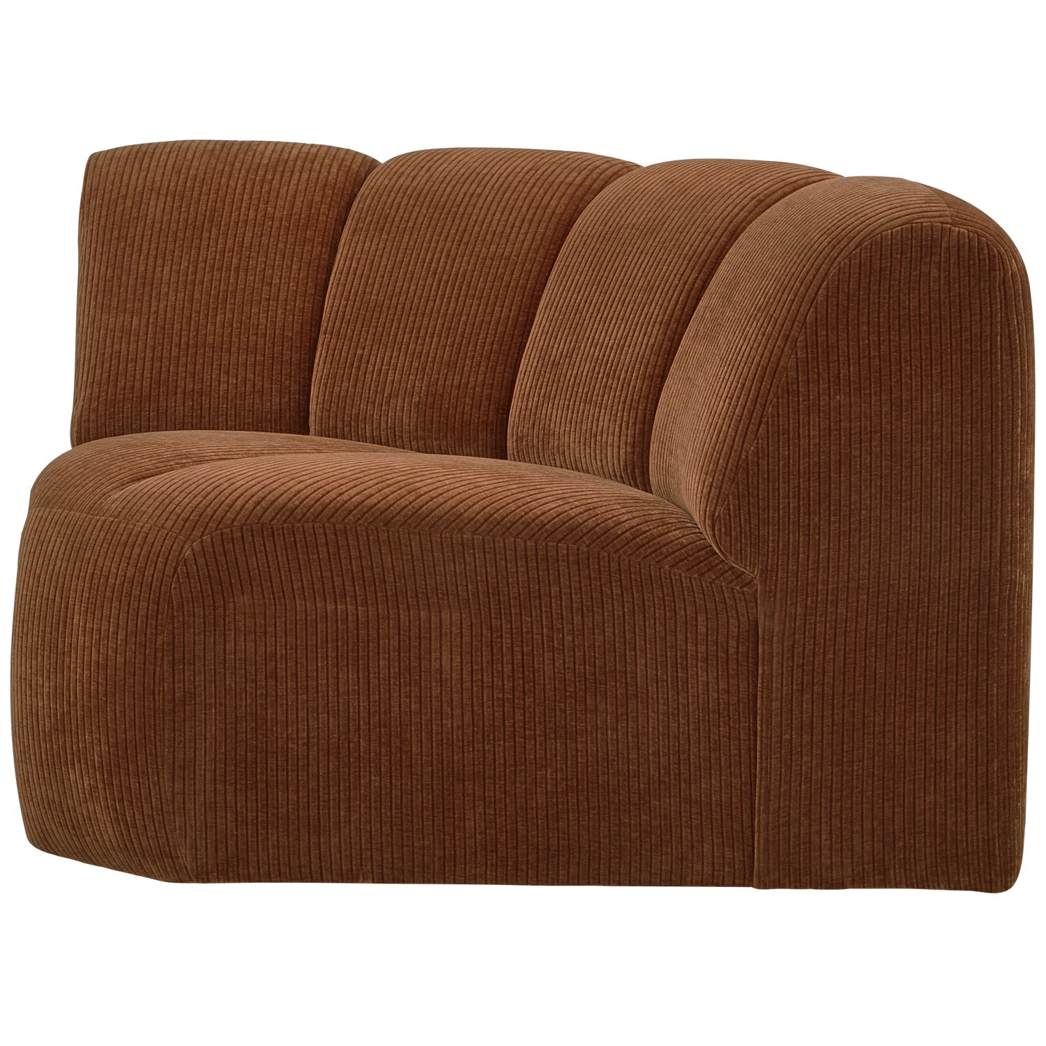 Modulsofa MOJO - braunes Cord-Eckelement