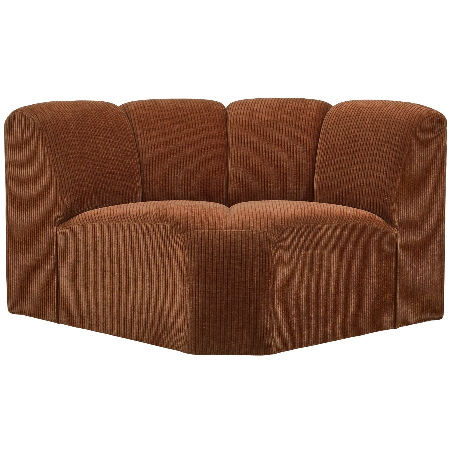 Modulsofa MOJO - braunes Cord-Eckelement