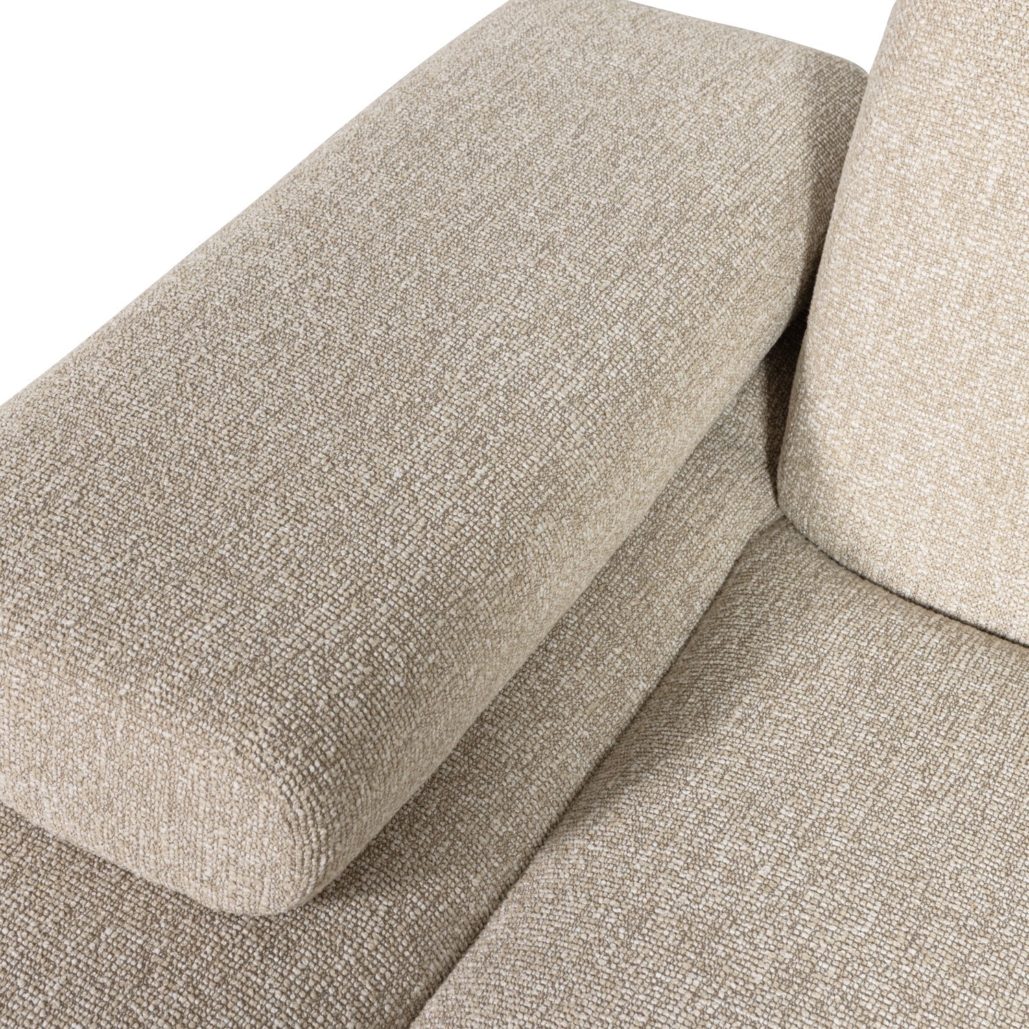 MOJO modular sofa - left-sided beige mélange bouclé chaise longue