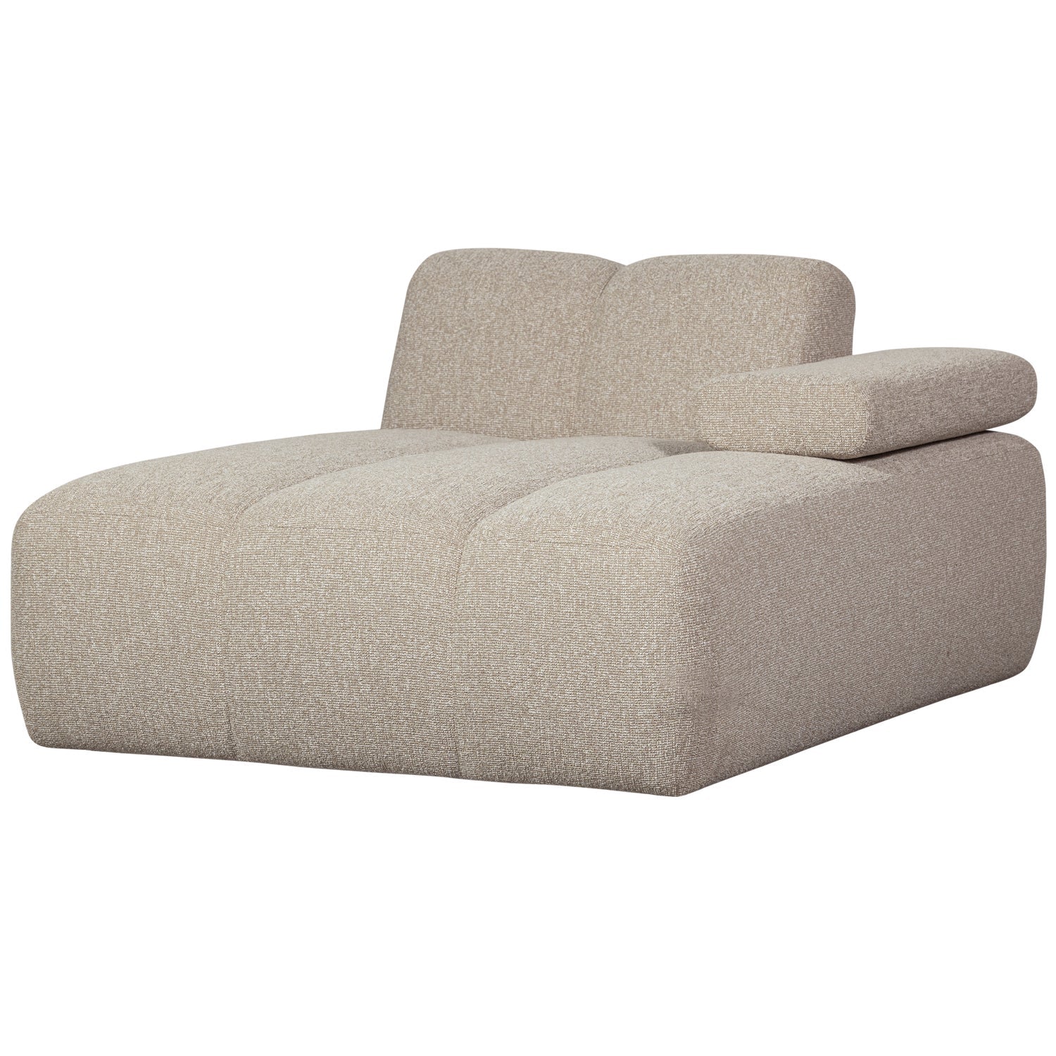MOJO modular sofa - right-facing chaise lounge in beige mélange bouclé