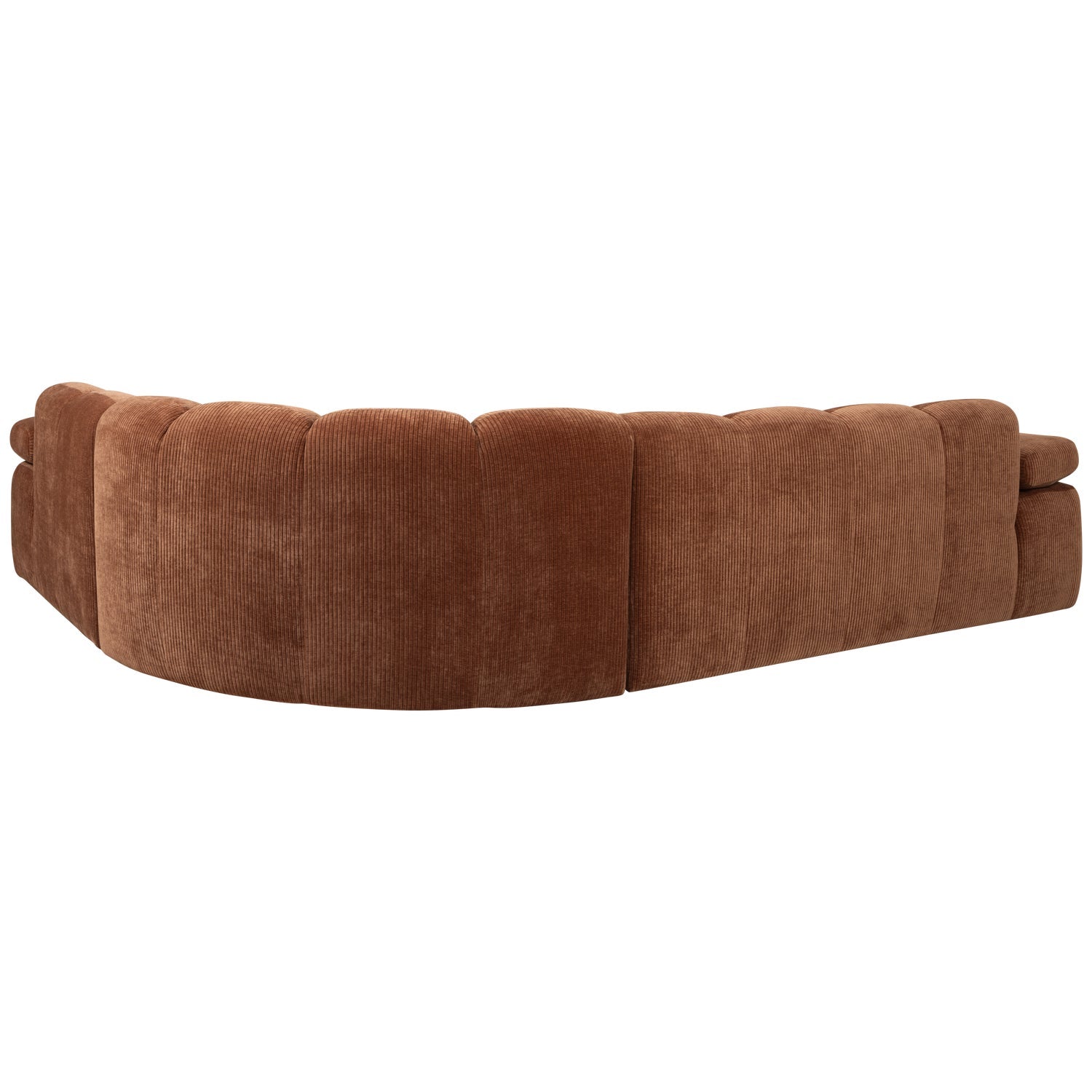 Right-facing modular corner sofa for 6 people MOJO in brown corduroy