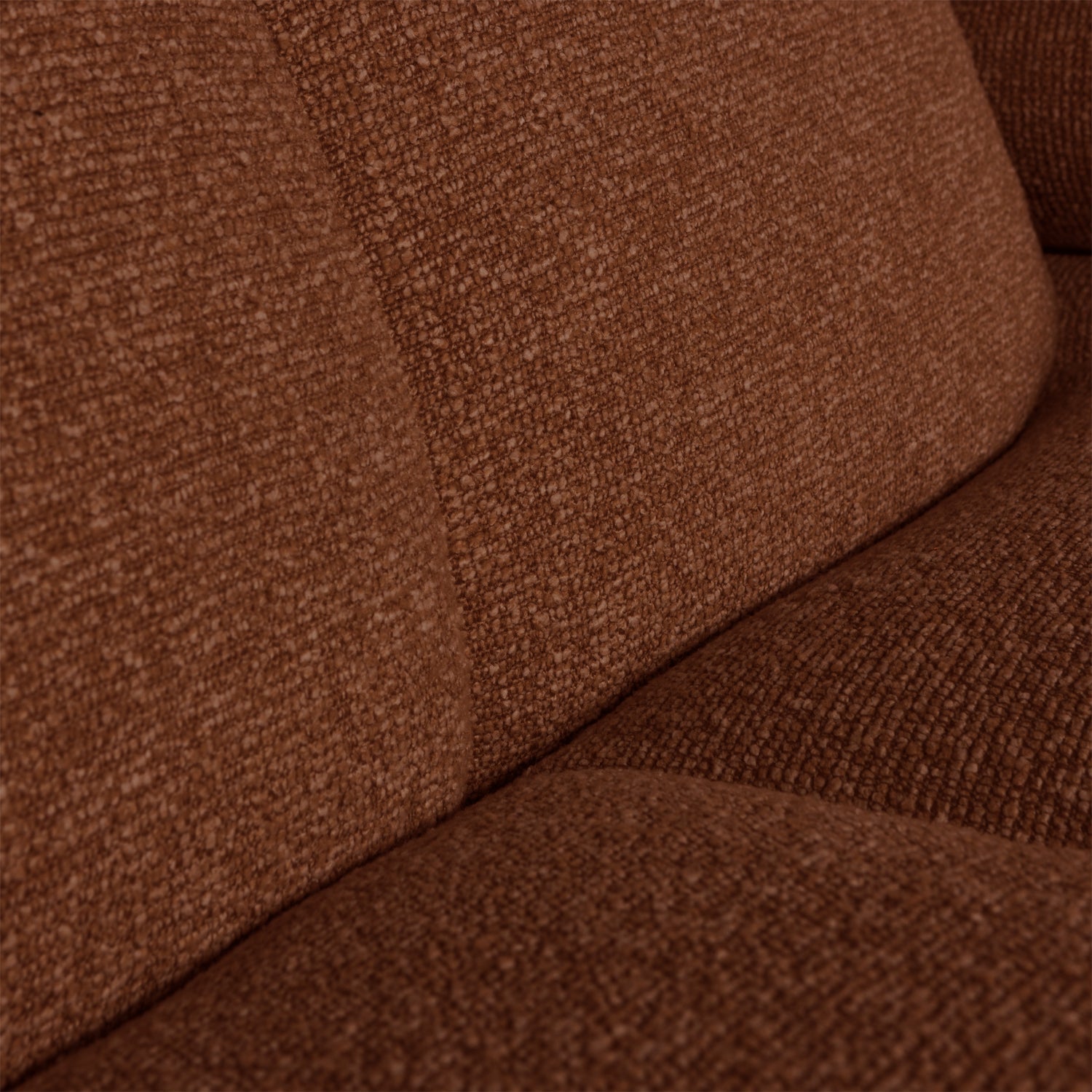 Left-facing modular corner sofa MOJO in brown bouclé
