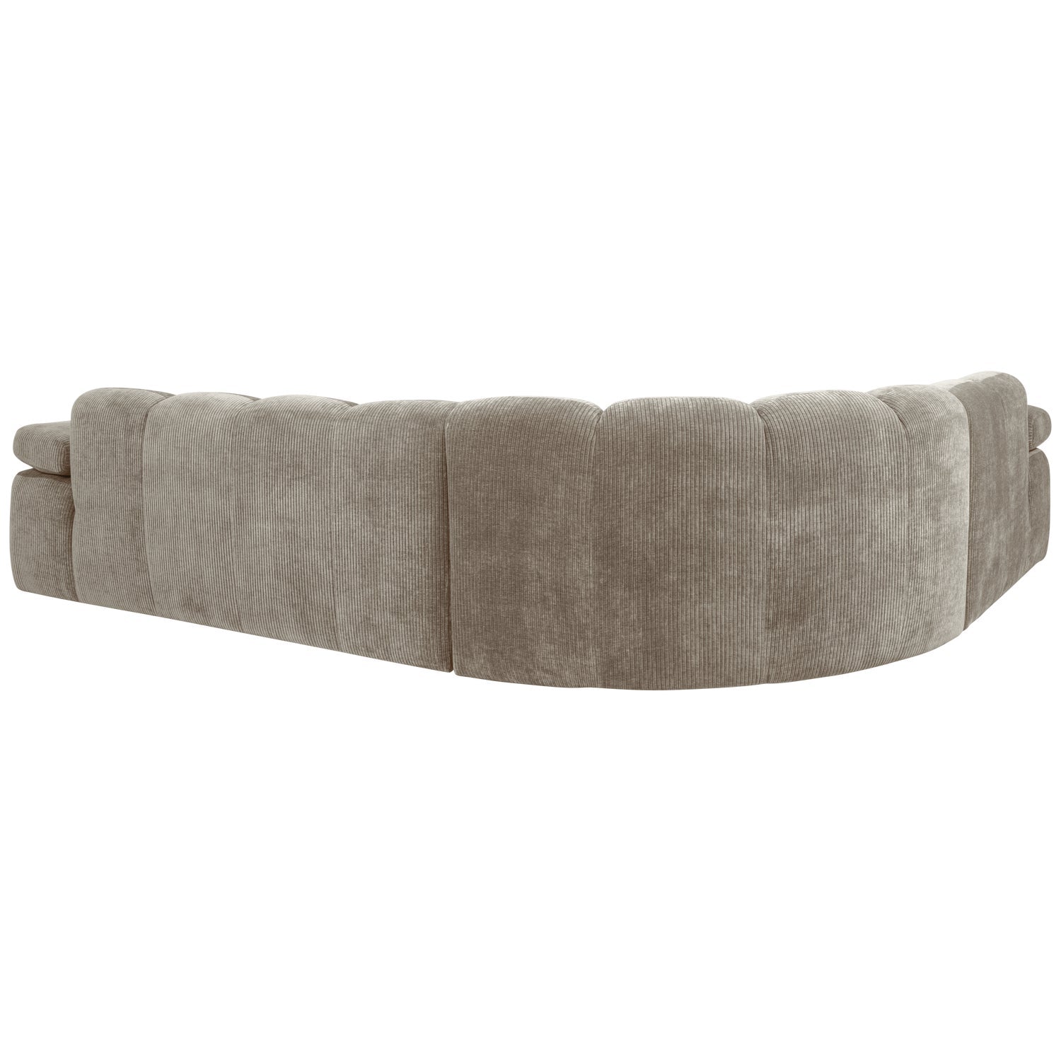 Left-facing modular corner sofa for 6 people MOJO in dark sandy corduroy