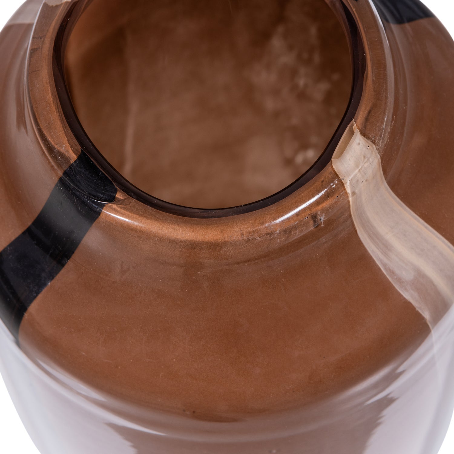 Vase SELENA braunes Glas
