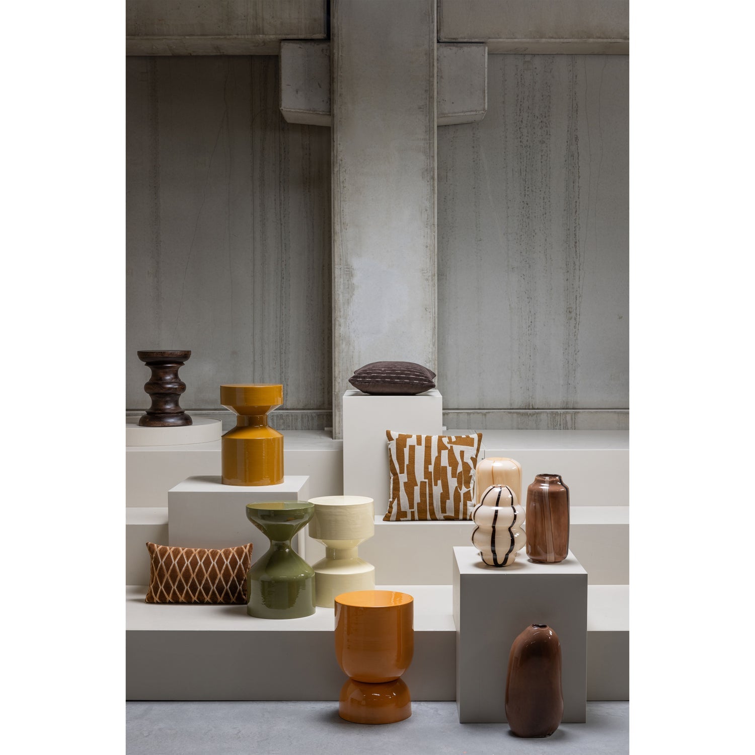 Vase SELENA braunes Glas