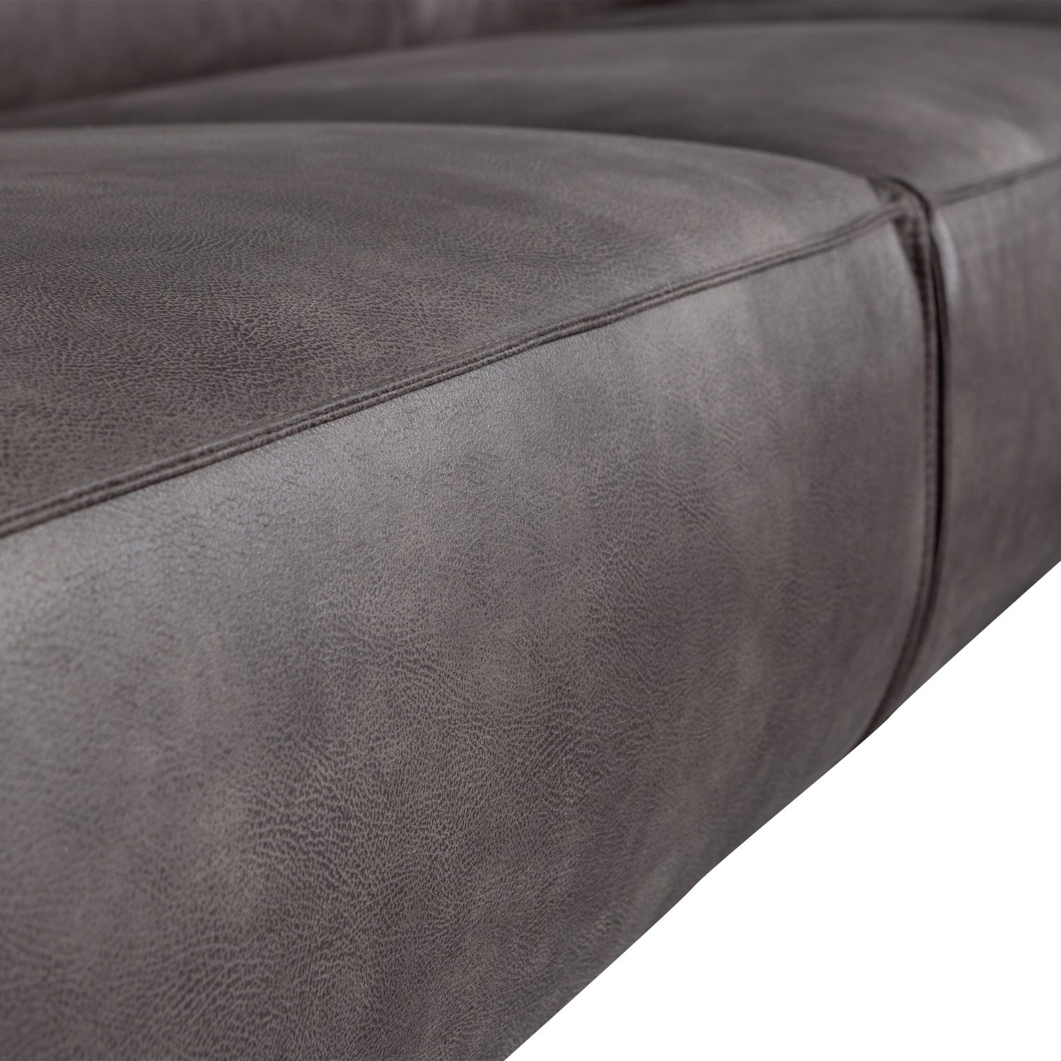 Sofa 3-Sitzer STATEMENT dunkelgrau Kunstleder
