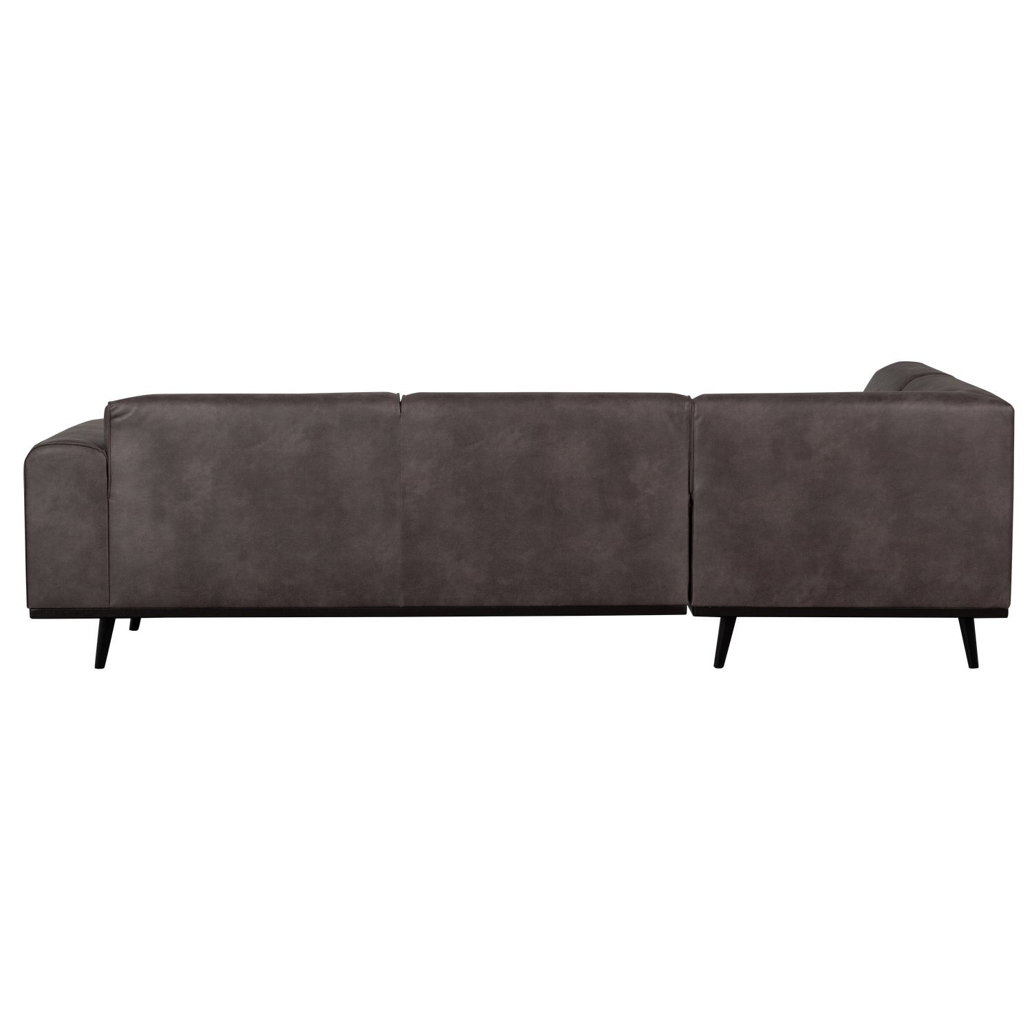 Left-sided Corner Sofa STATEMENT dark gray eco-leather