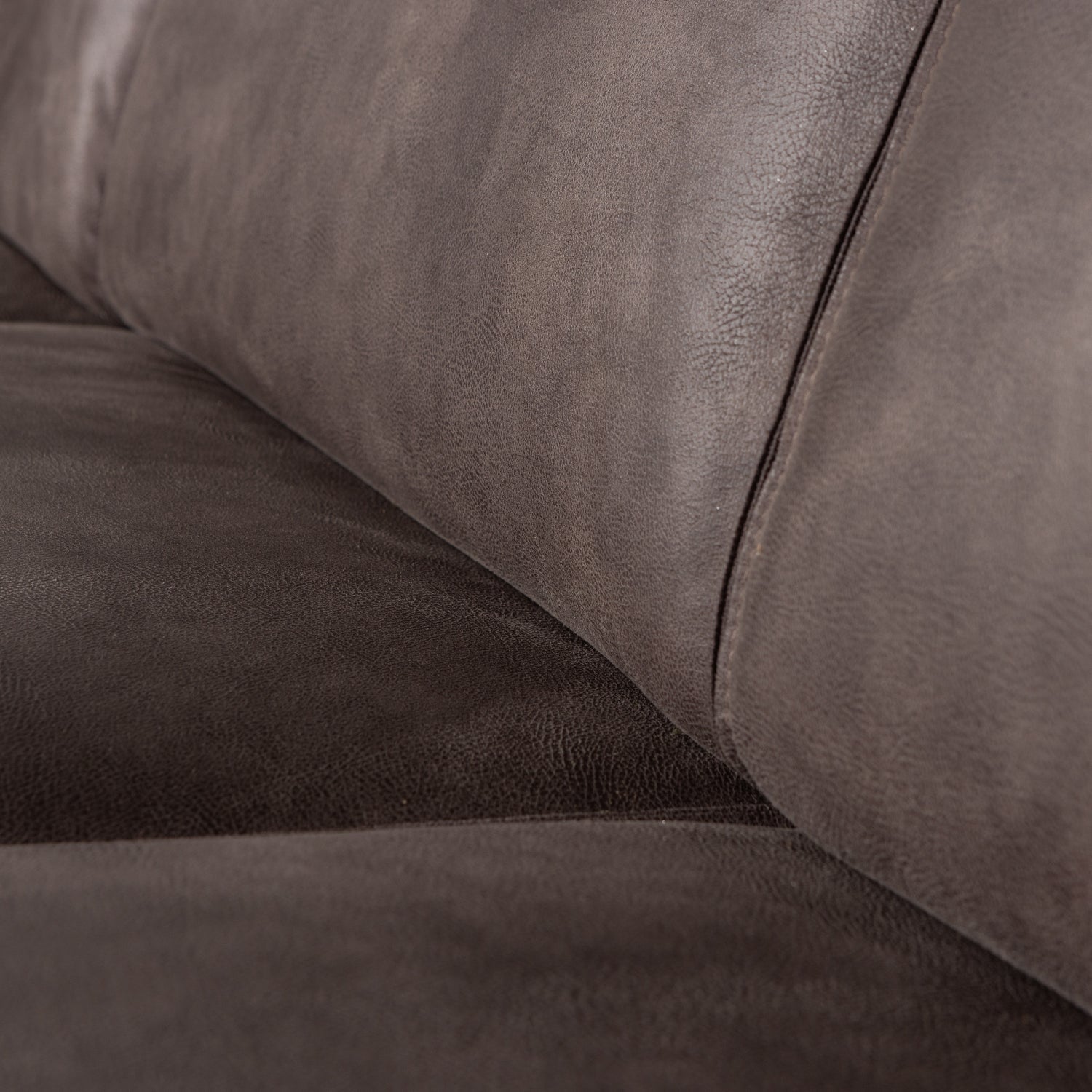 Left-sided Corner Sofa STATEMENT dark gray eco-leather