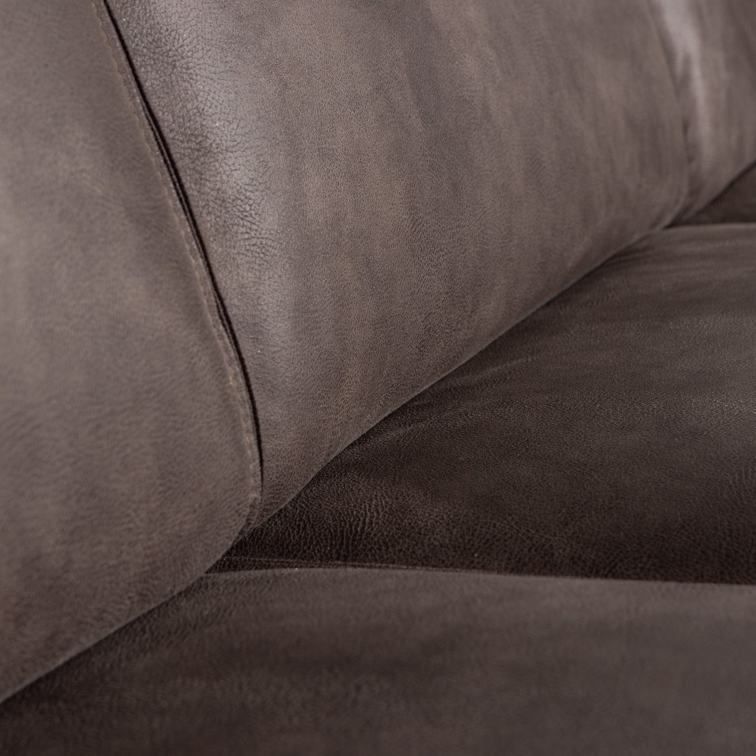 Right-sided Corner Sofa STATEMENT dark gray leather