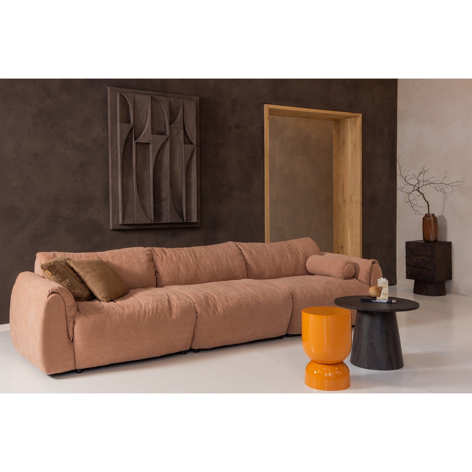 BAGGY modular sofa - left element pink