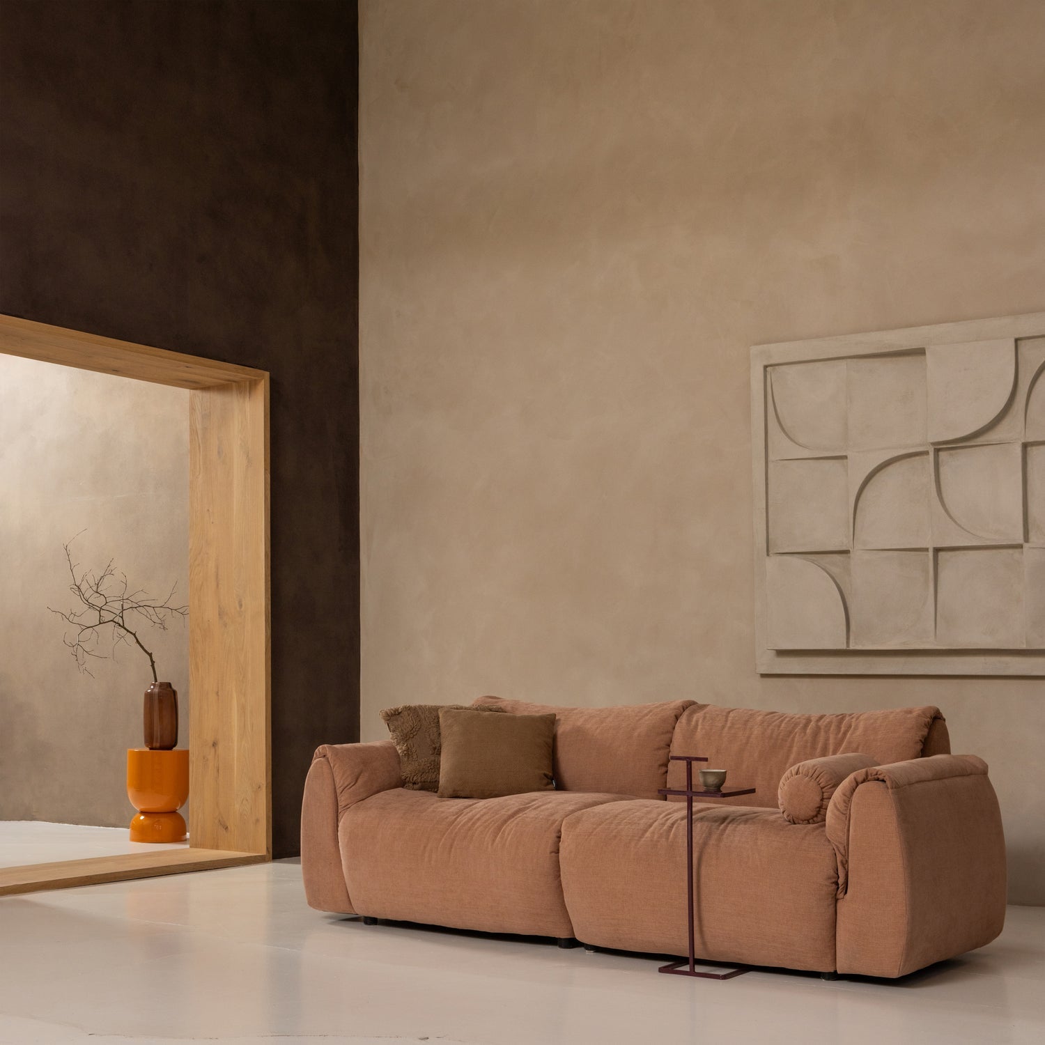 BAGGY modular sofa - left element pink