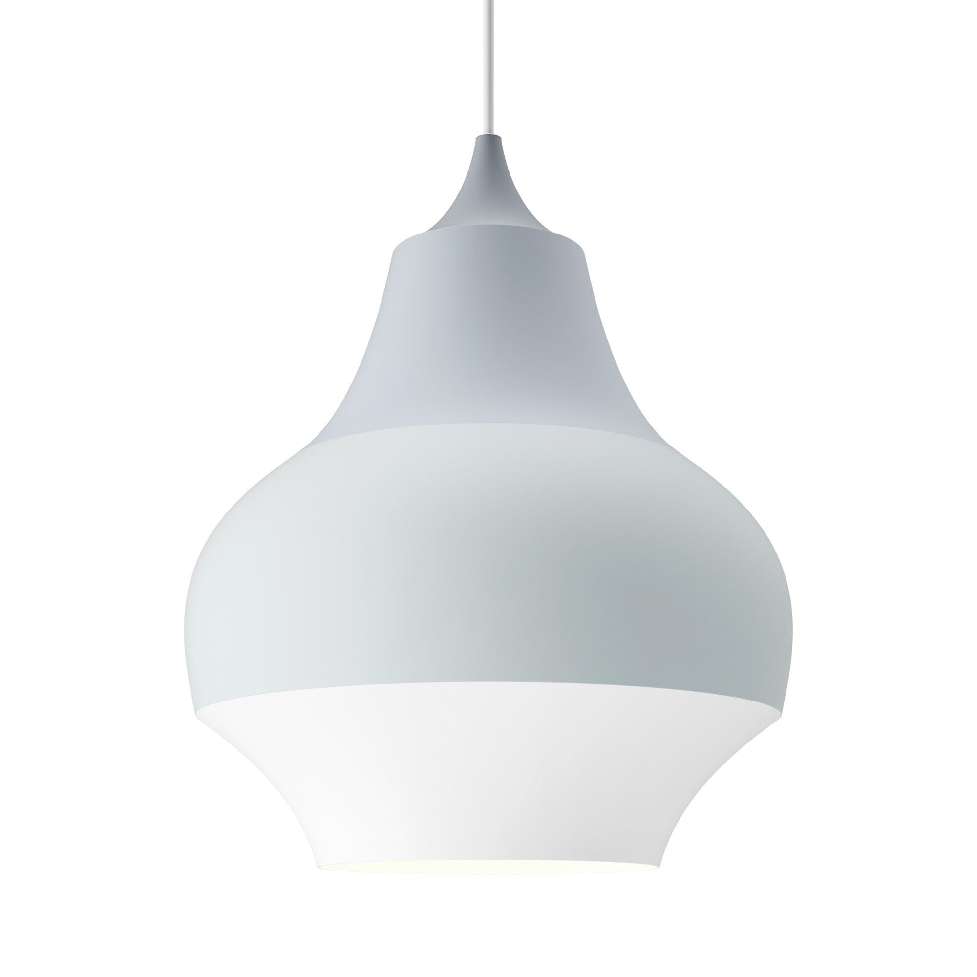 Pendant lamp CIRQUE white with gray tip