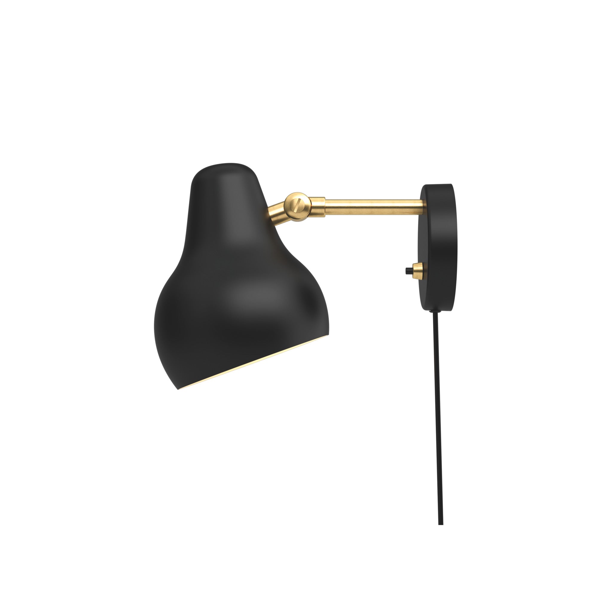 VL 38 Wall Lamp Black with Gold Finish