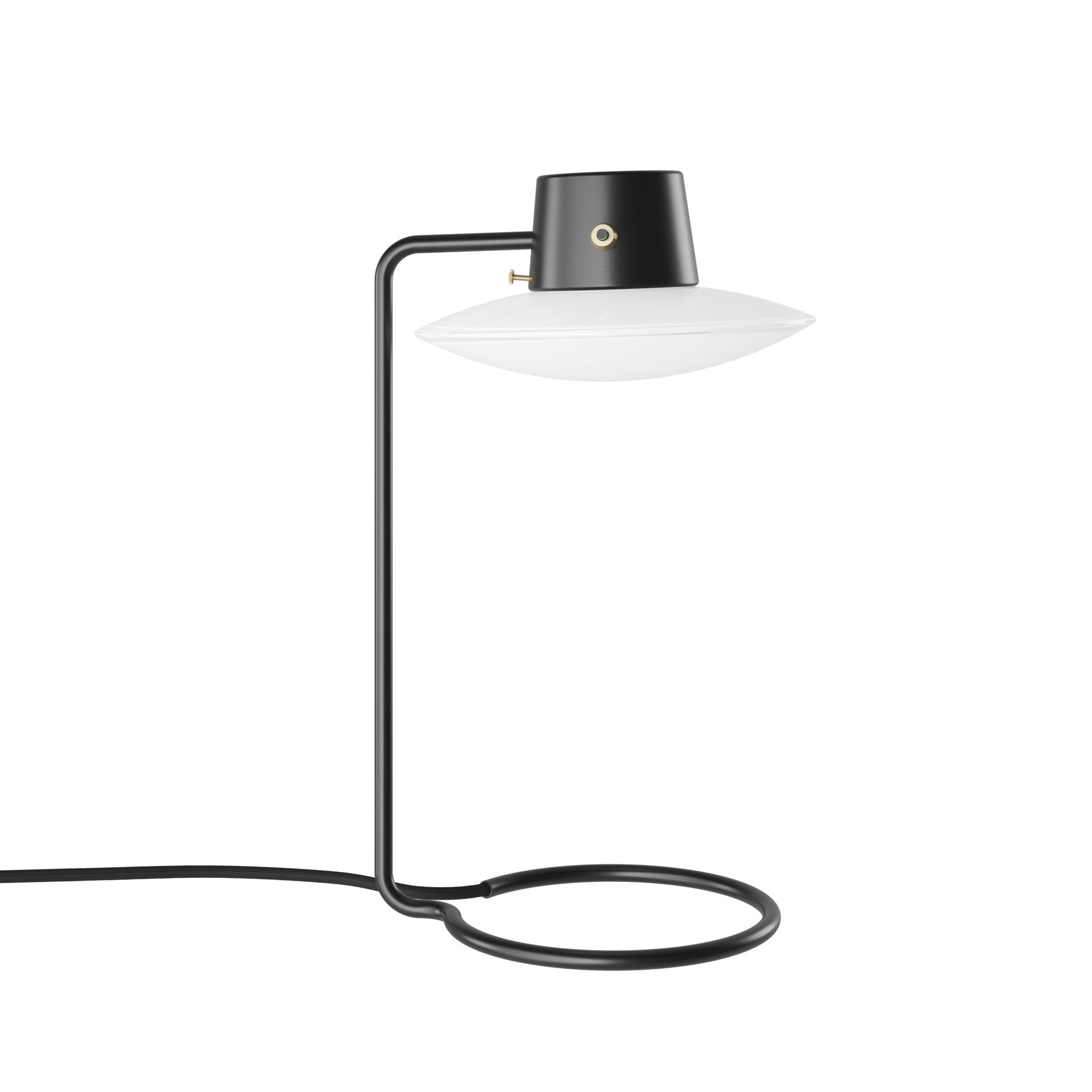 Lampa stołowa AJ OXFORD czarny z białym wykończeniem