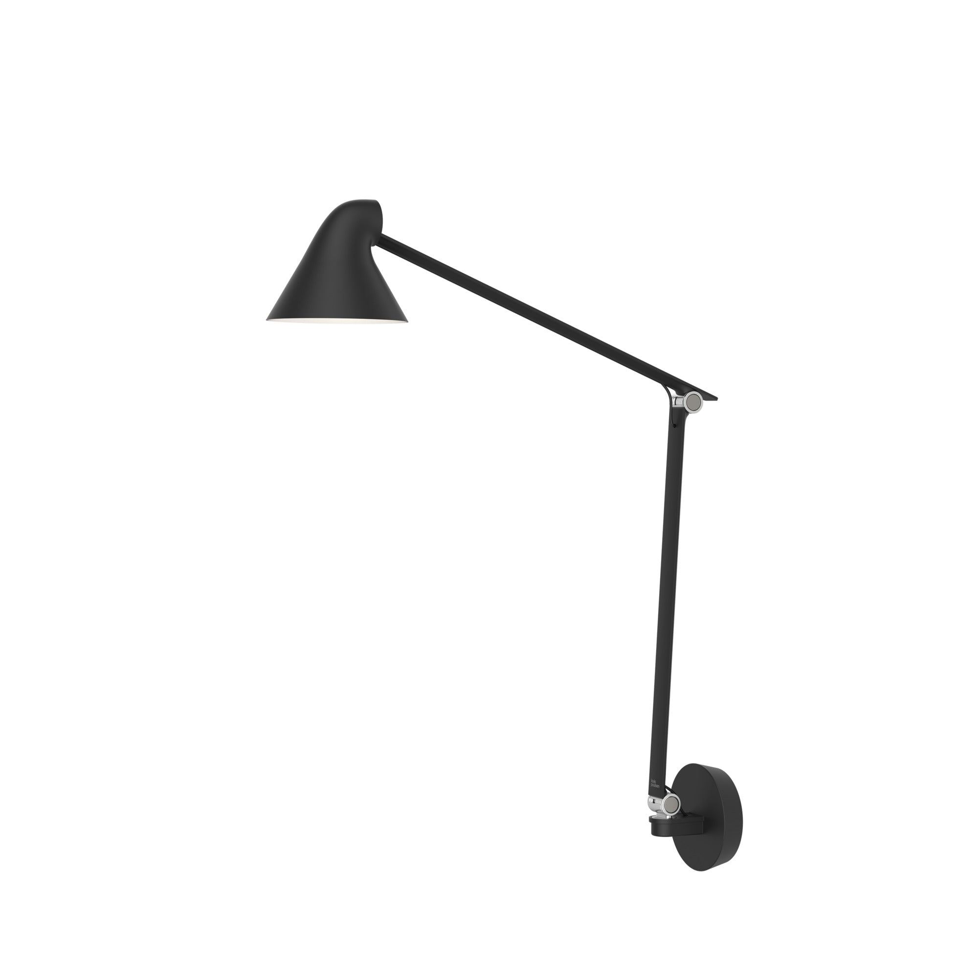 Adjustable wall lamp with arm NJP black