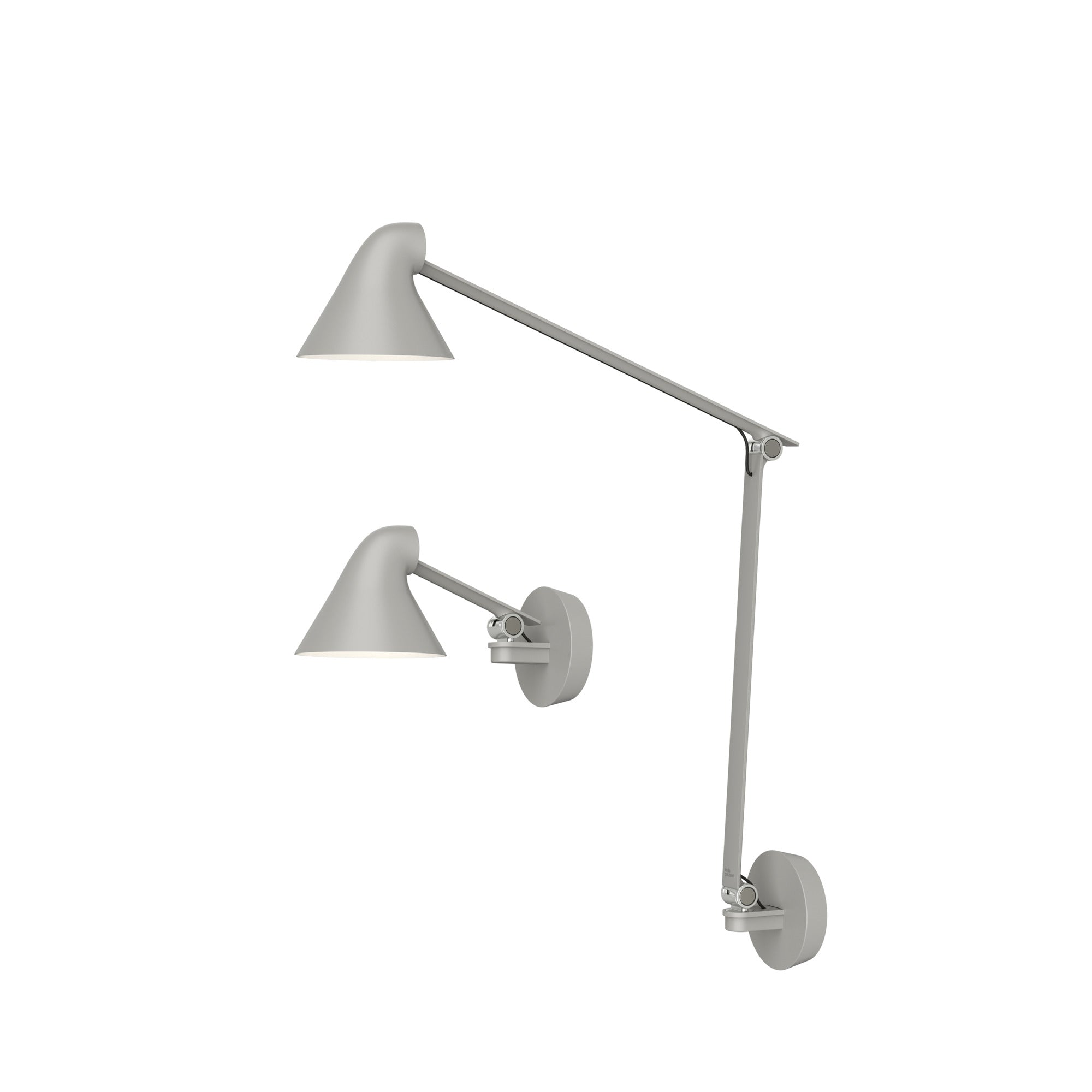 Adjustable wall lamp with arm NJP gray
